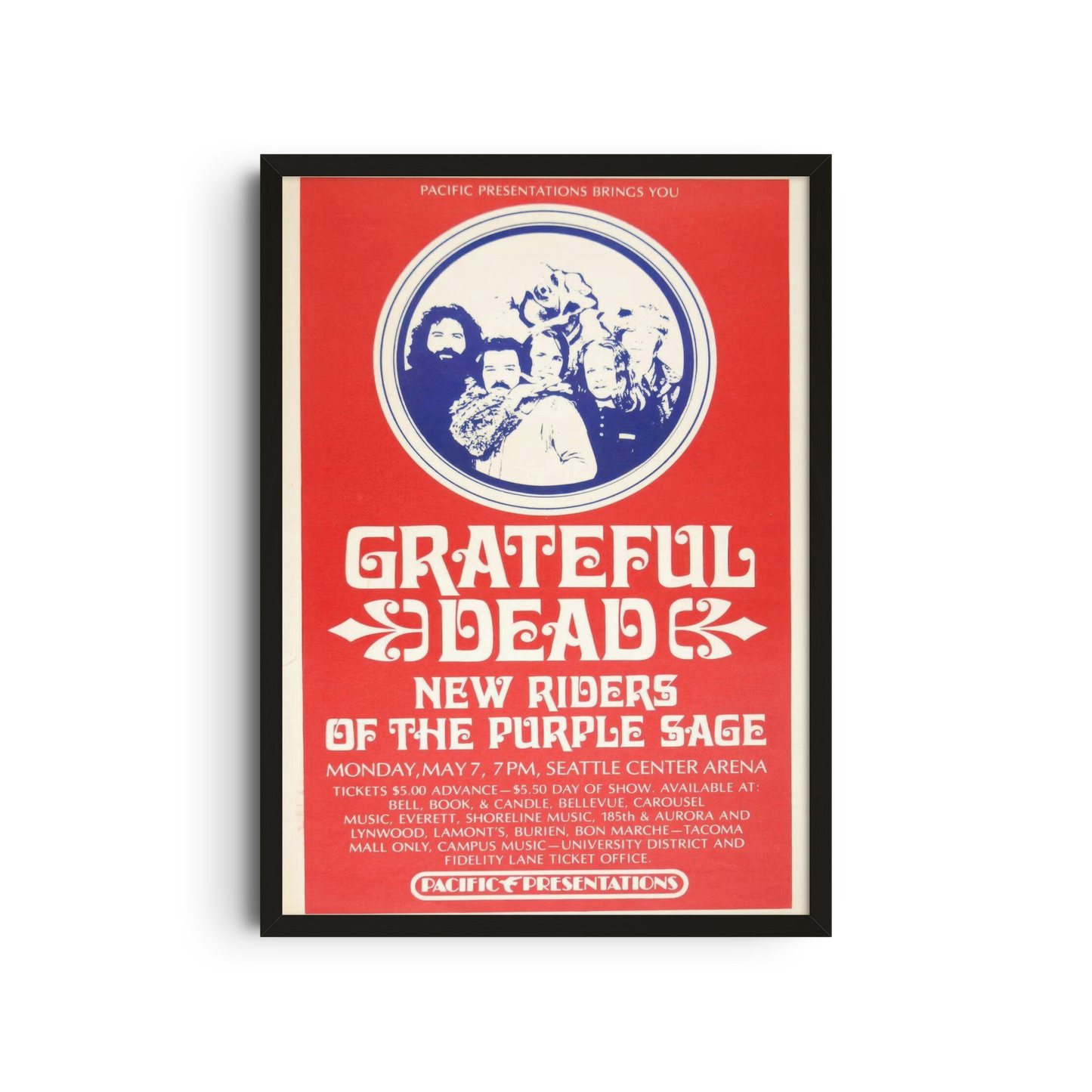 Grateful Dead - Red Riders Poster