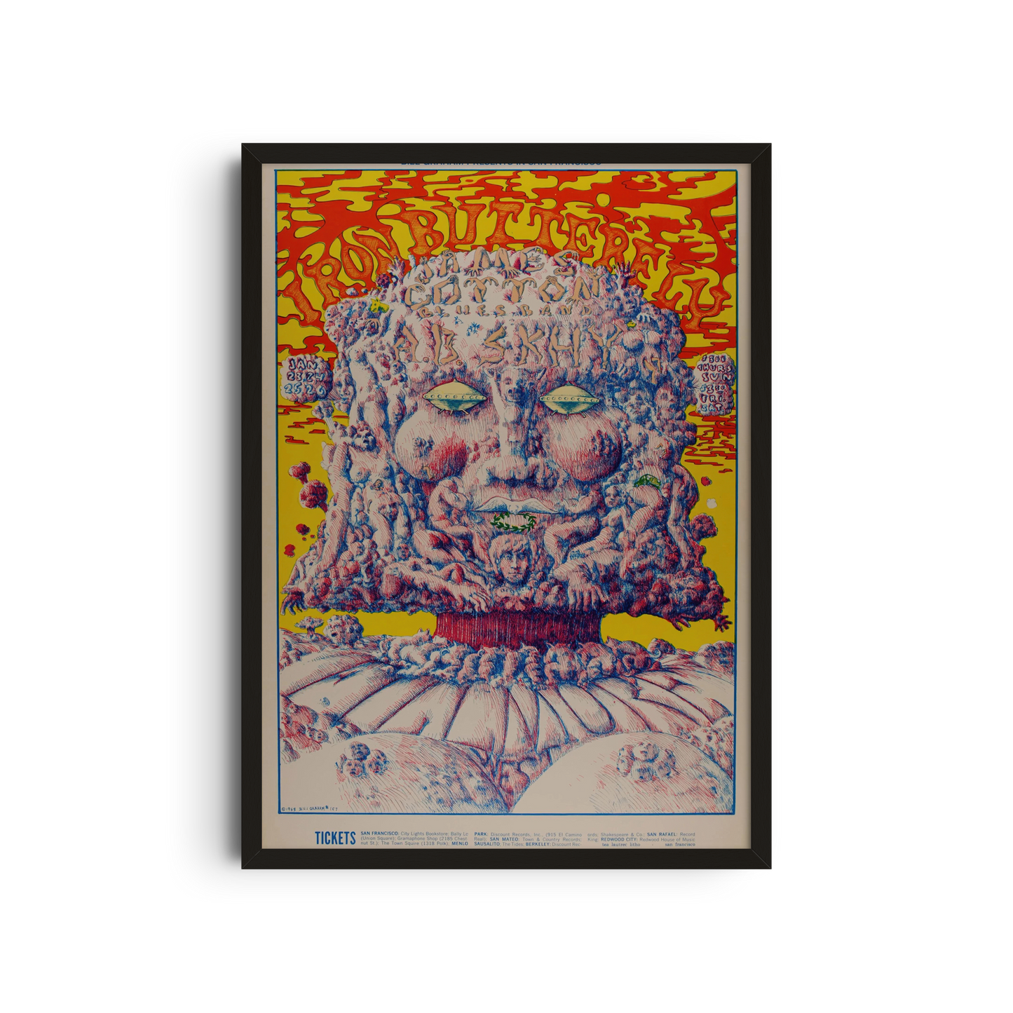 Psychedelic Face Poster - Trippy Colors