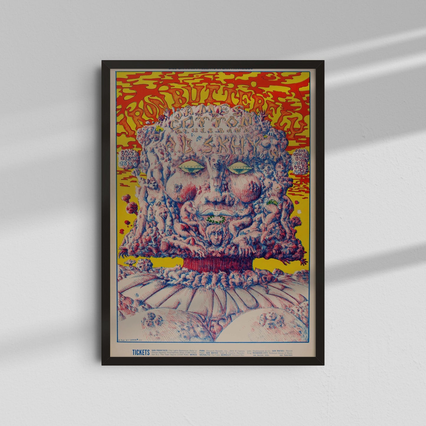 Psychedelic Face Poster - Trippy Colors