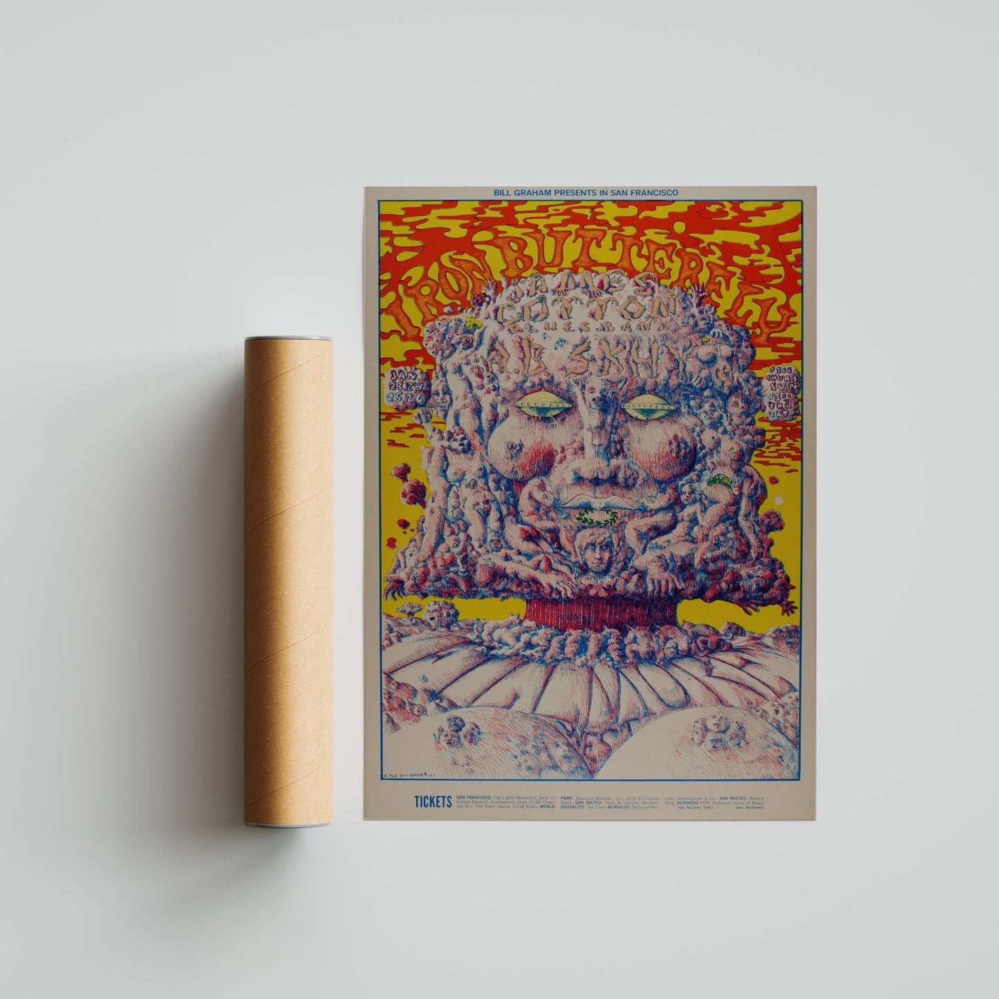 Psychedelic Face Poster - Trippy Colors