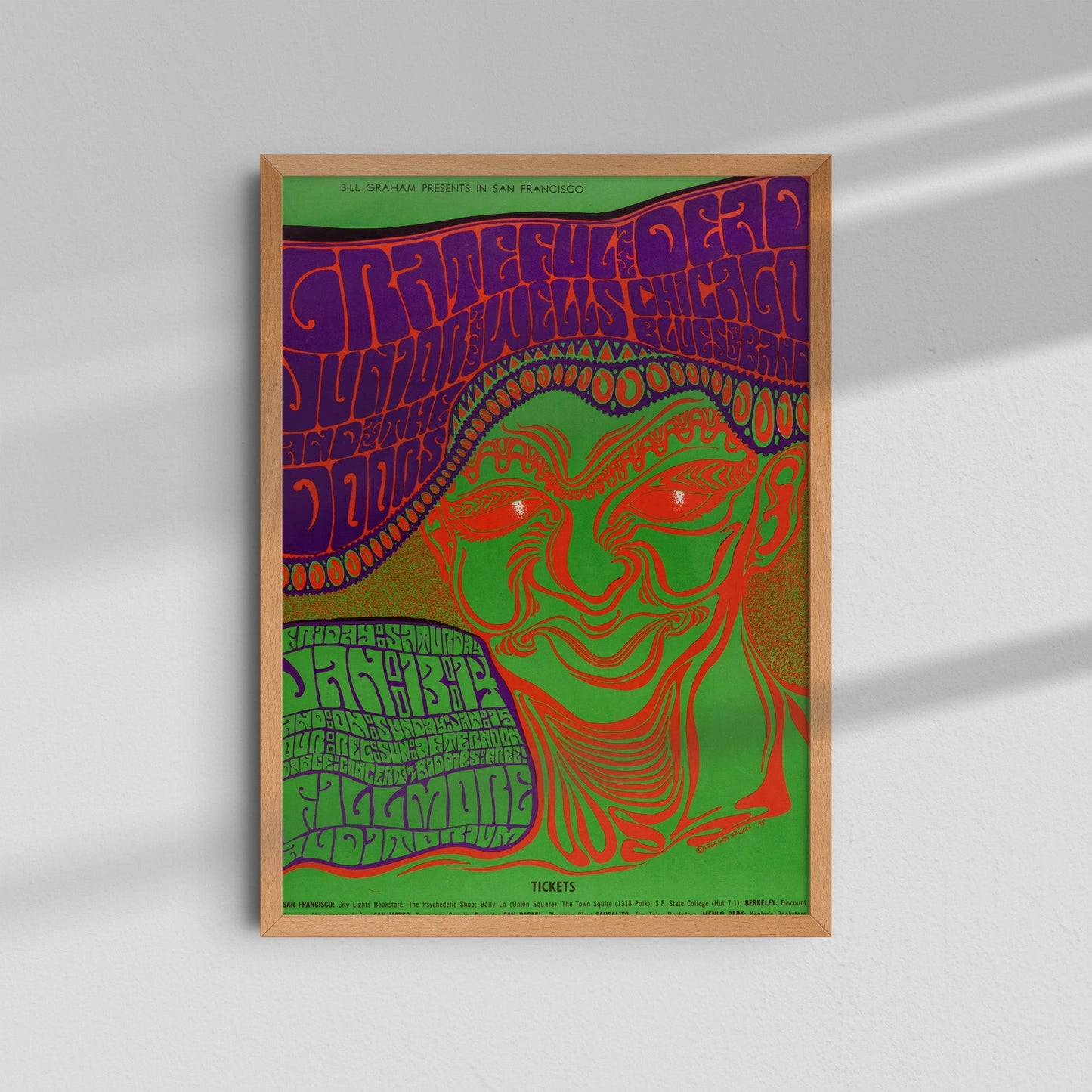 Psychedelic Green Red Poster