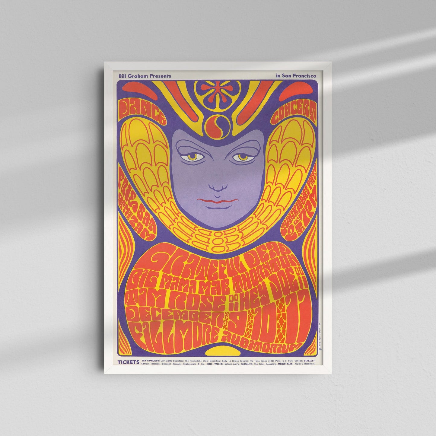Psychedelic Yellow Blue Poster