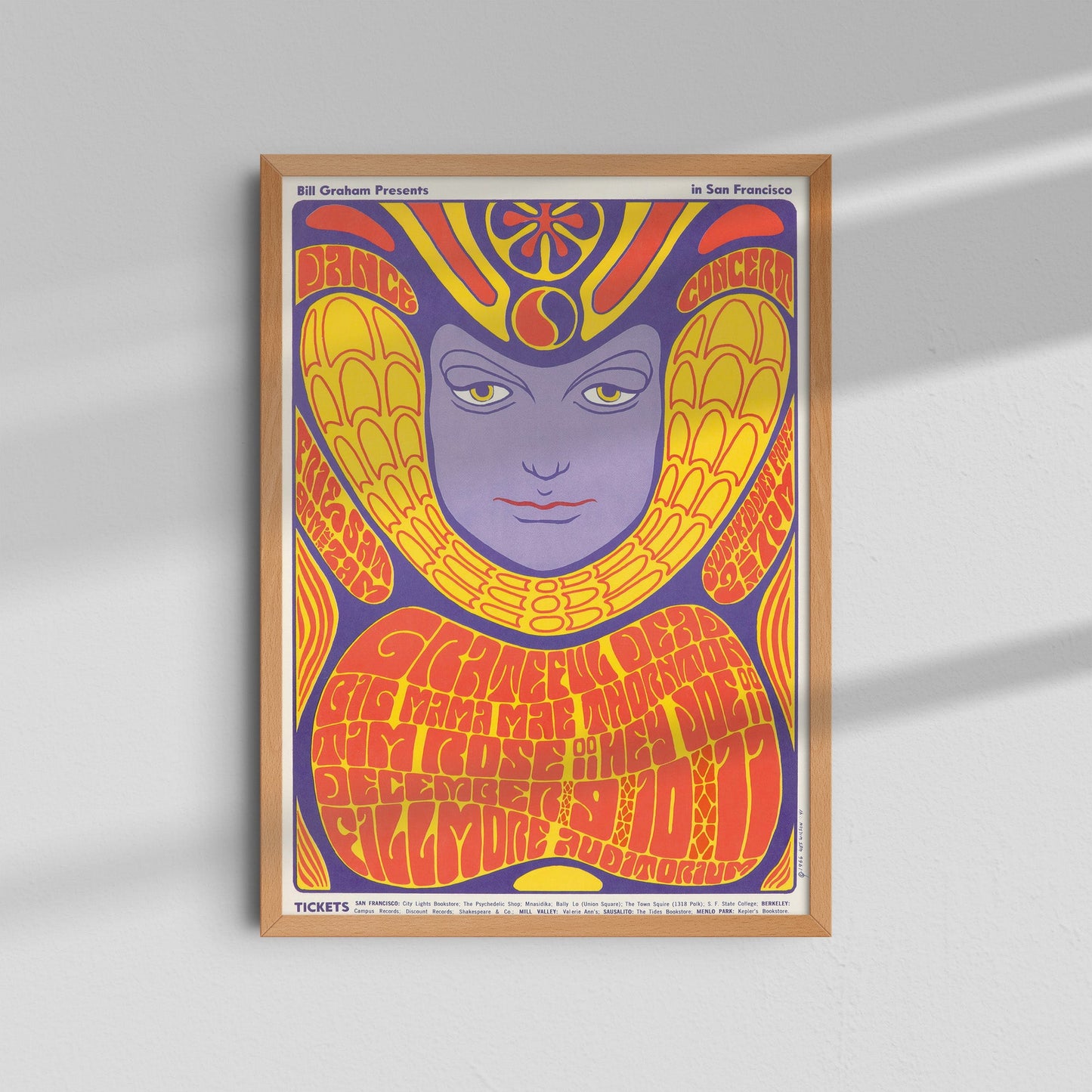 Psychedelic Yellow Blue Poster