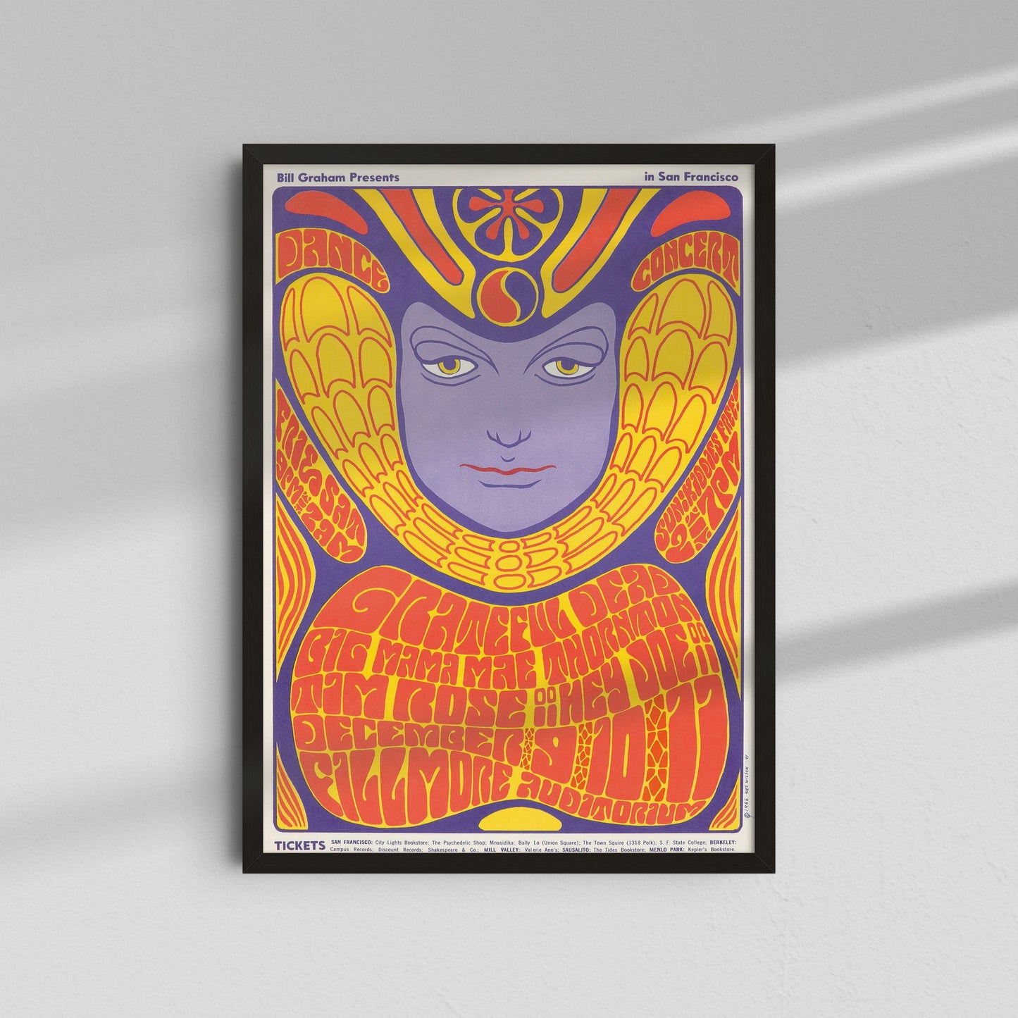 Psychedelic Yellow Blue Poster