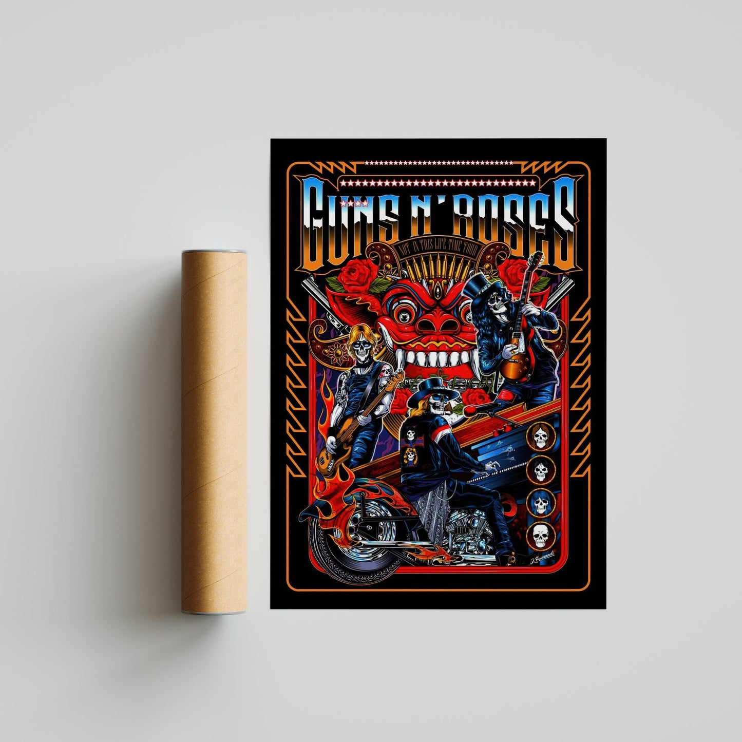 Guns N' Roses - Motorcycle Poster