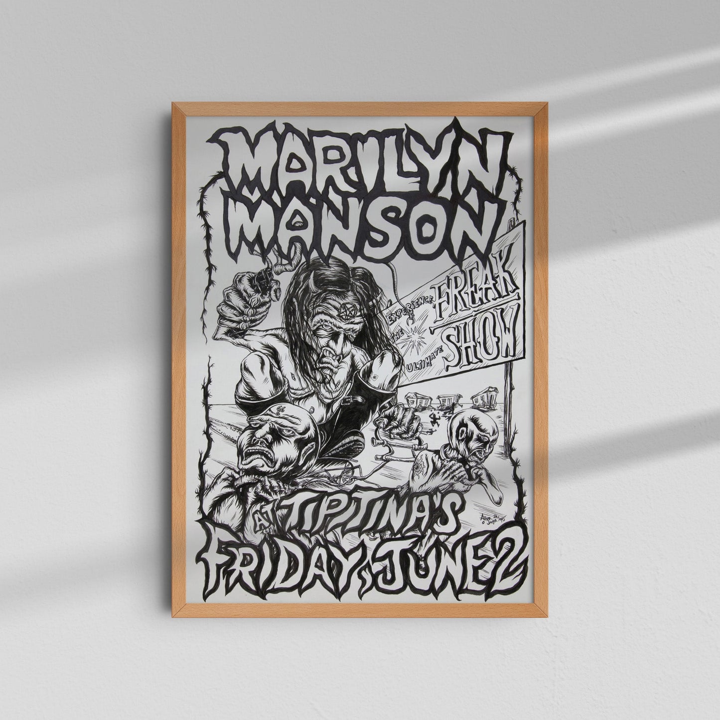 Marilyn Manson - Black and White Poster