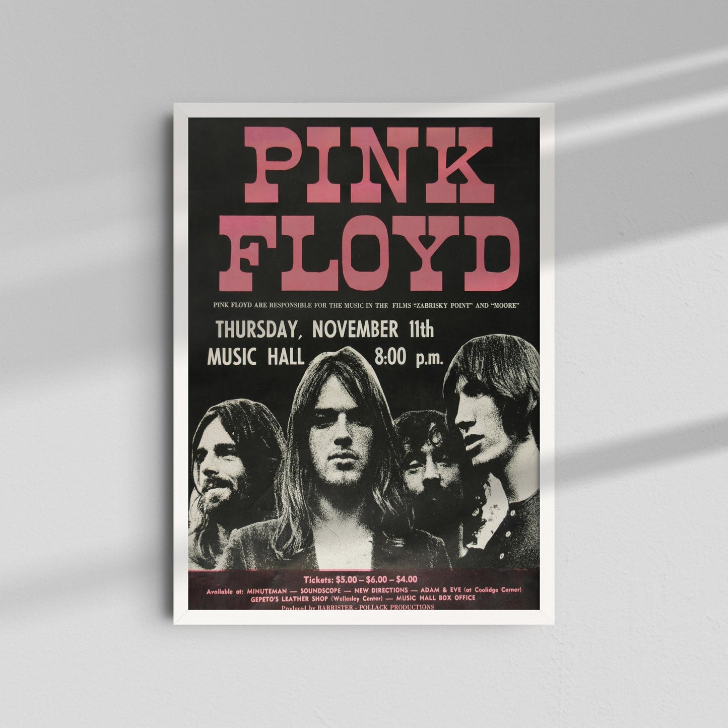 Pink Floyd – Classic Black and White Poster