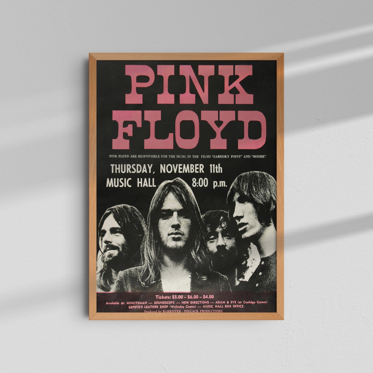 Pink Floyd – Classic Black and White Poster