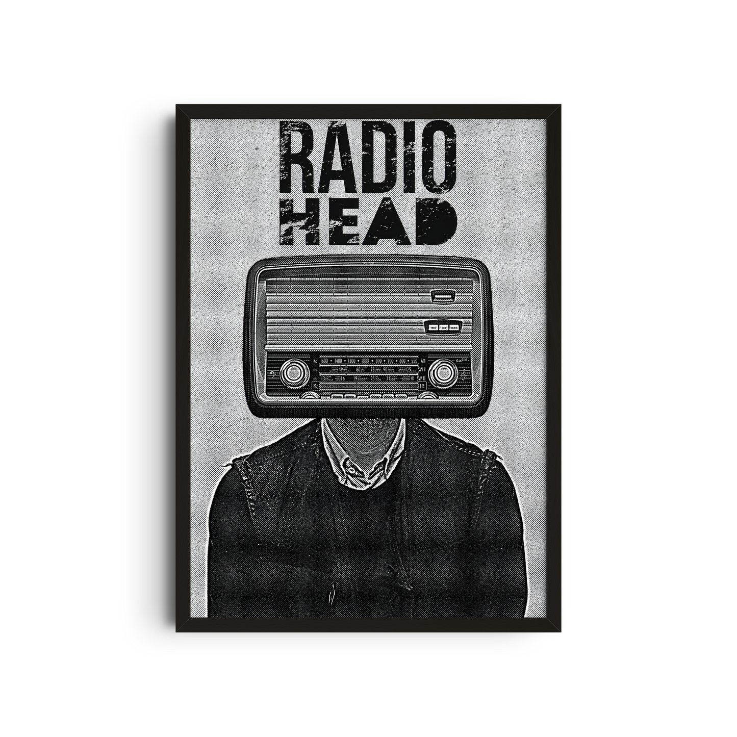 Radiohead - Retro radio head illustration