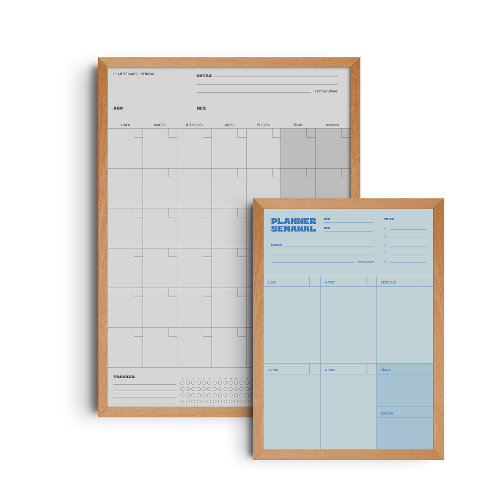 Combo Home Office: Planificador Mensual + Semanal Chico