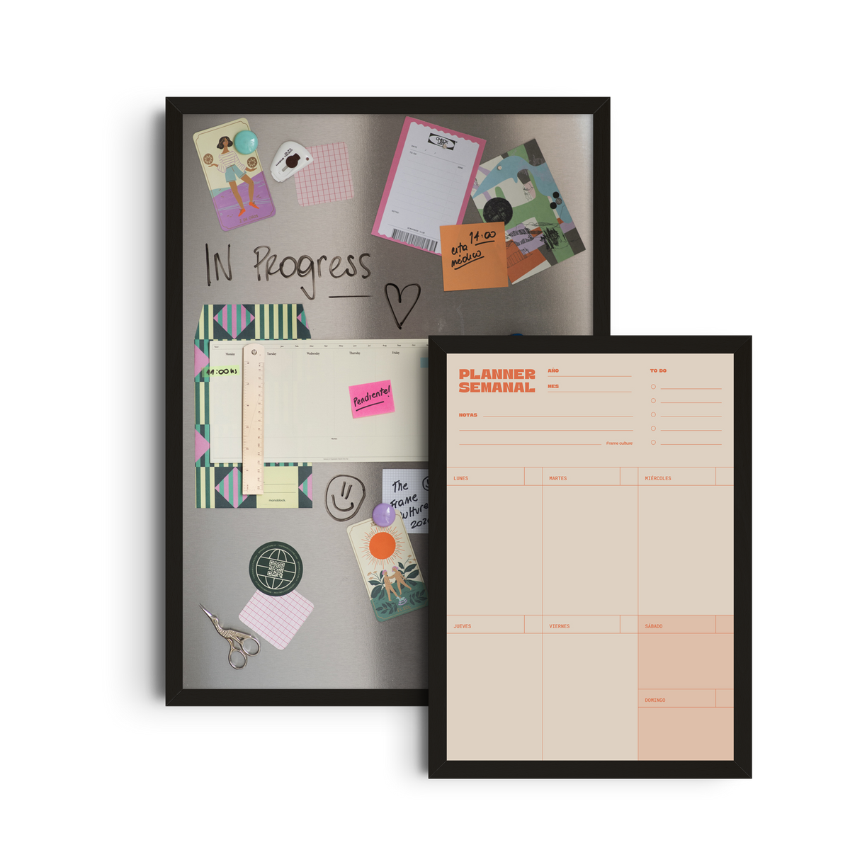 Combo Home Office: Inox Board + Semanal Chico