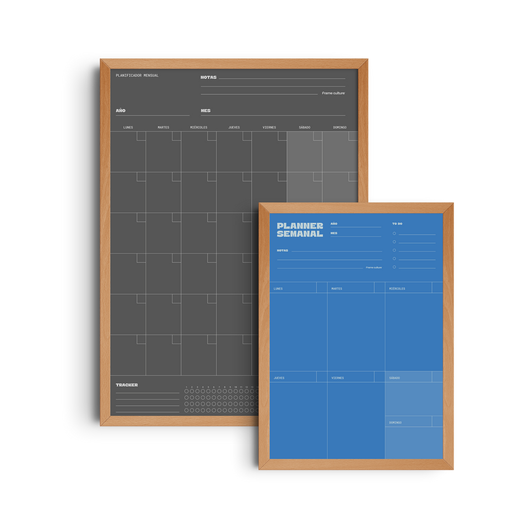 Combo Home Office: Planificador Mensual + Semanal Chico
