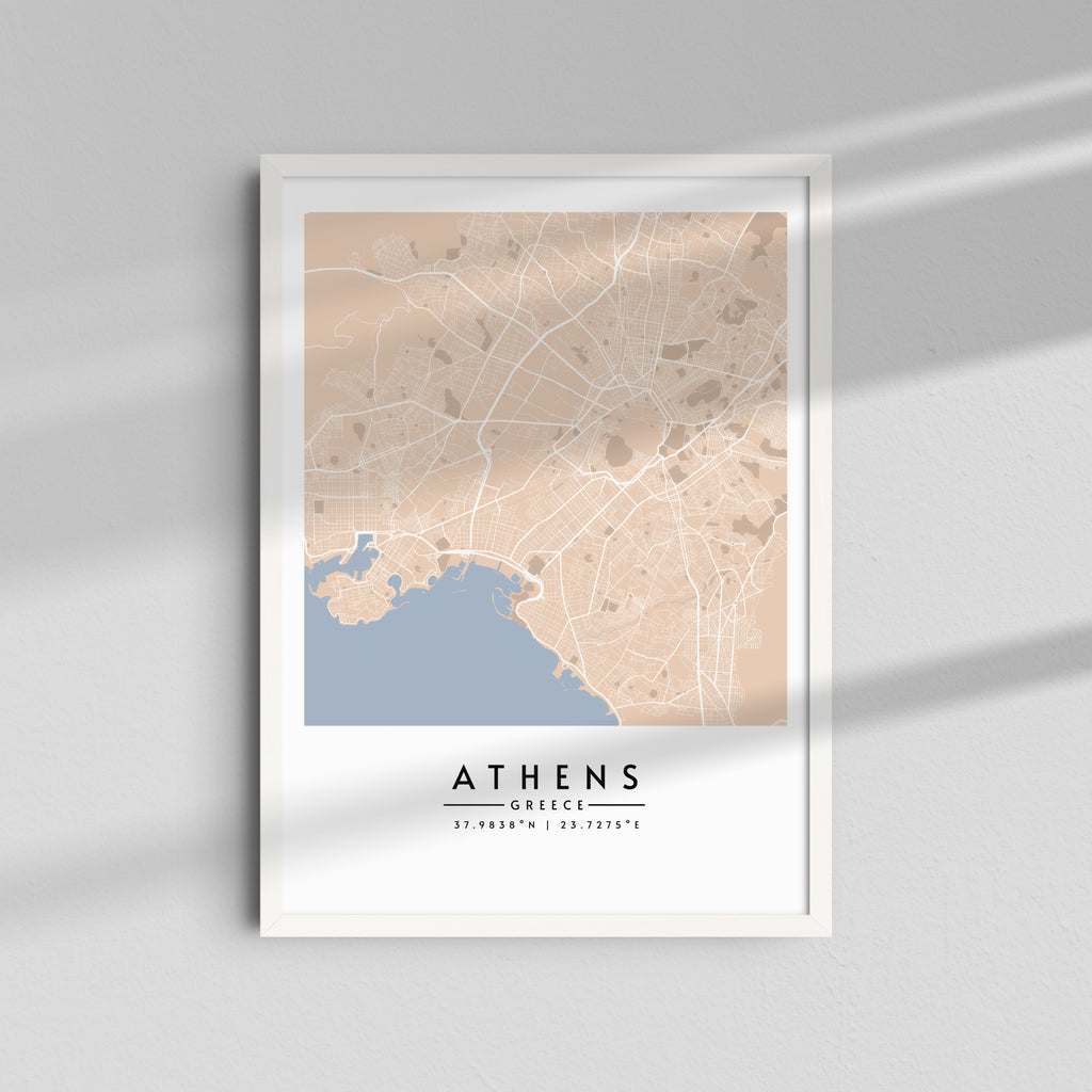 Atenas en tonos arena - Mapas