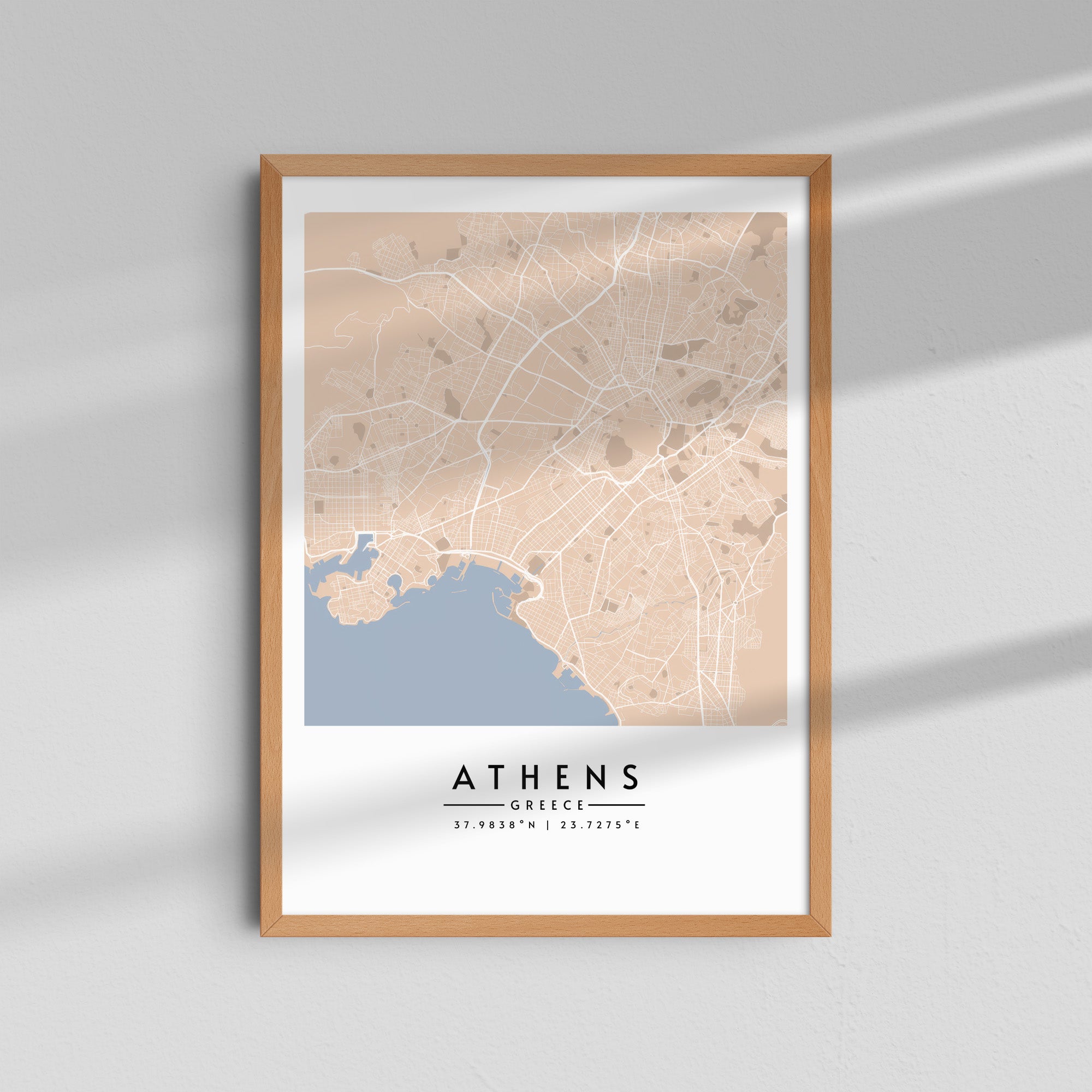 Atenas en tonos arena - Mapas