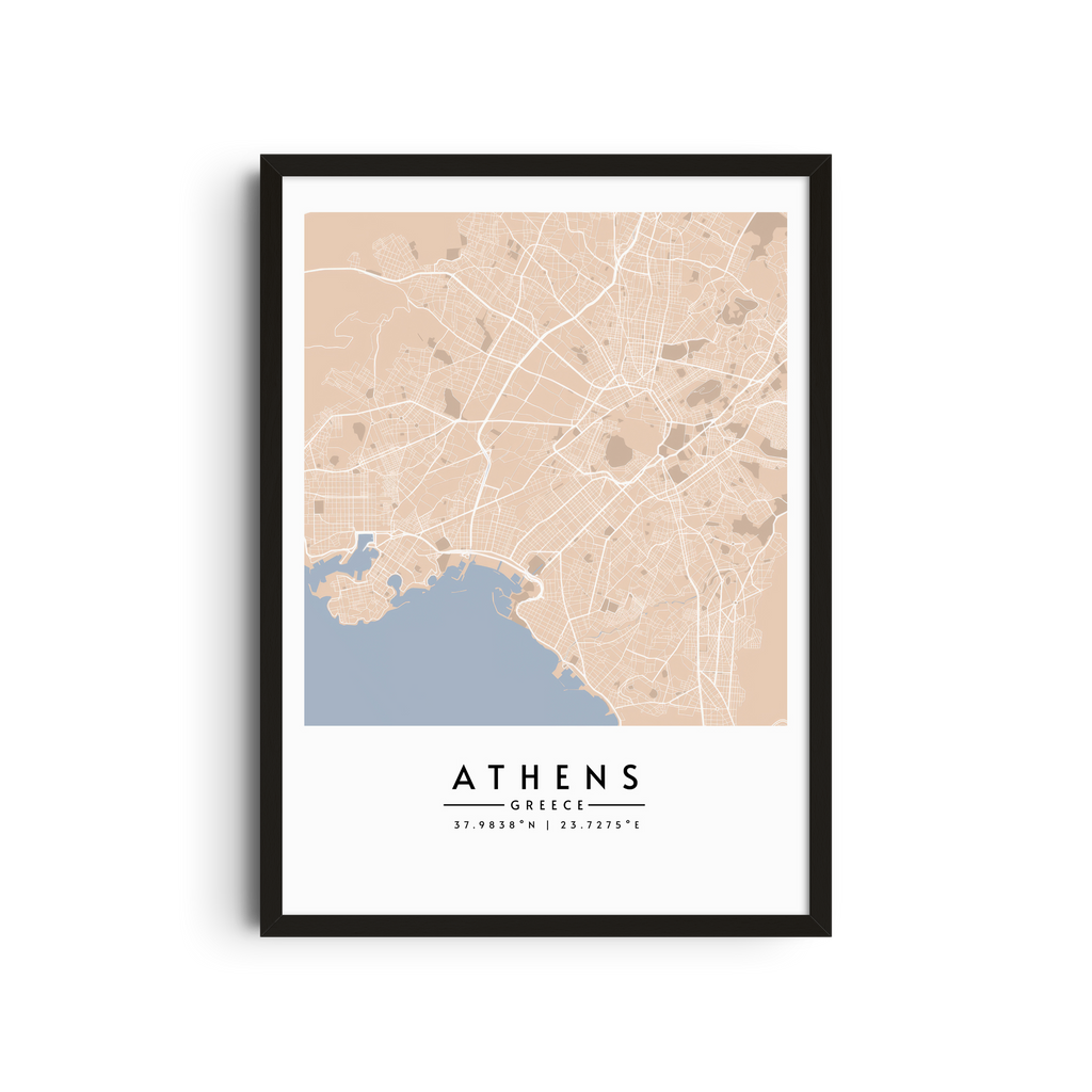 Atenas en tonos arena - Mapas