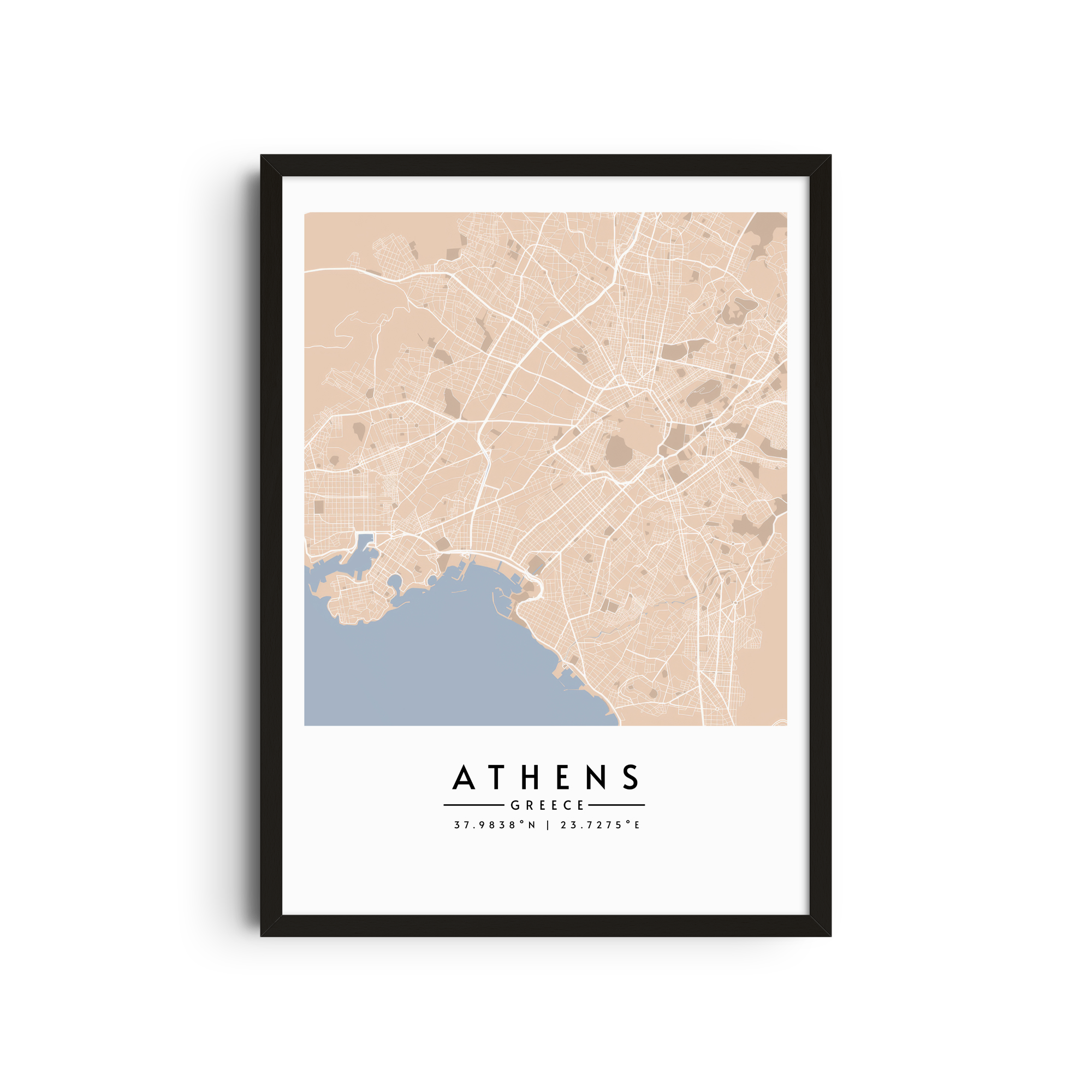 Atenas en tonos arena - Mapas