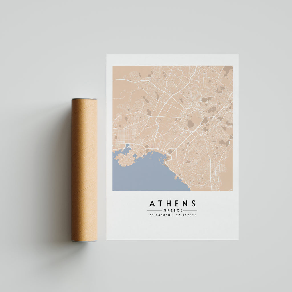 Atenas en tonos arena - Mapas