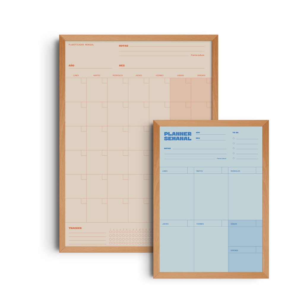 Combo Home Office: Planificador Mensual + Semanal Chico