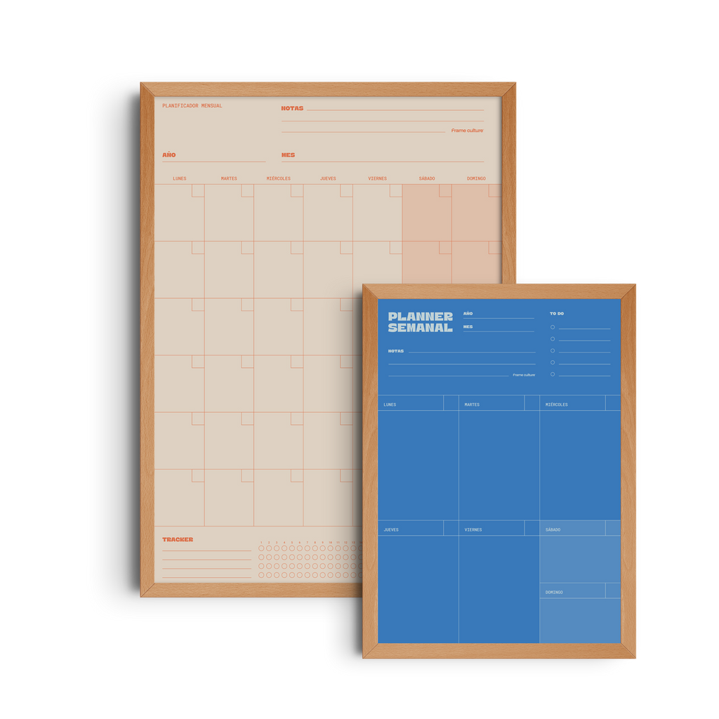 Combo Home Office: Planificador Mensual + Semanal Chico