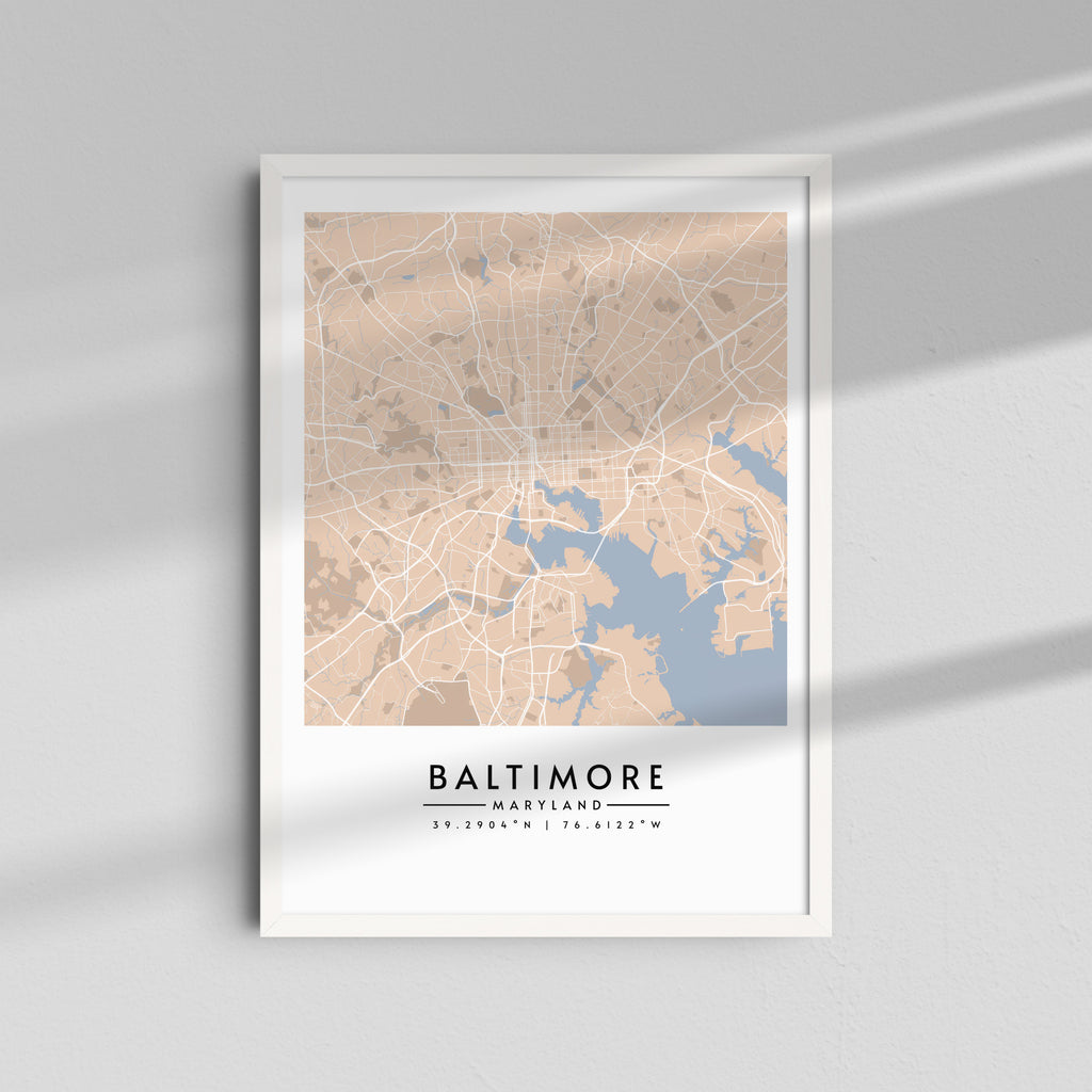 Baltimore en tonos pastel - Mapas