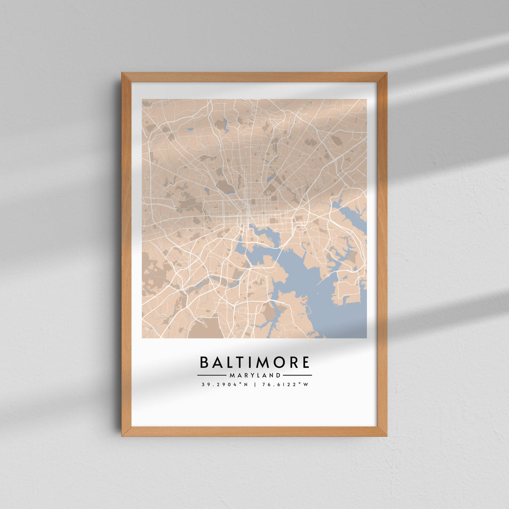 Baltimore en tonos pastel - Mapas