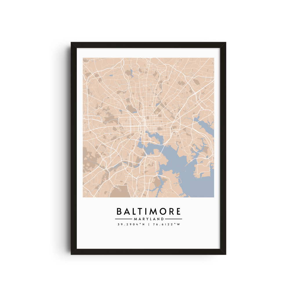 Baltimore en tonos pastel - Mapas