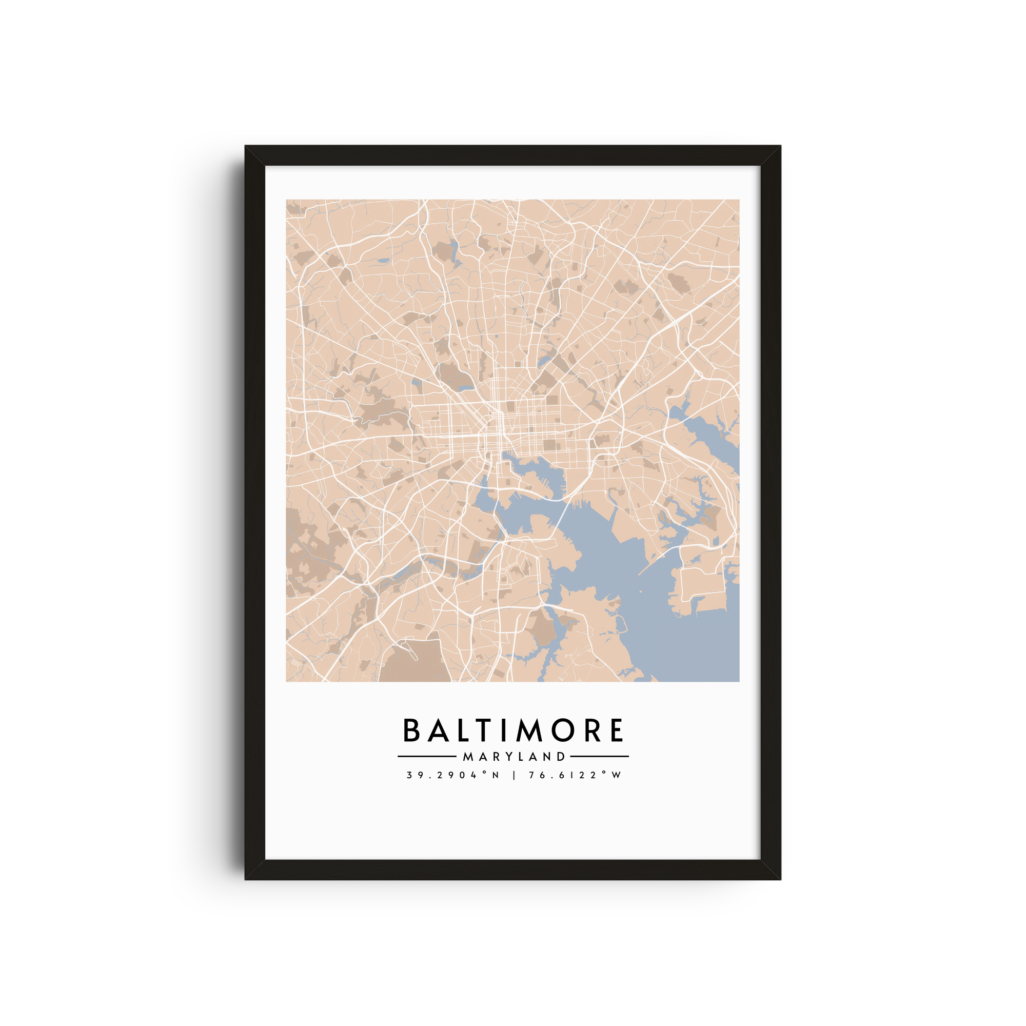 Baltimore en tonos pastel - Mapas