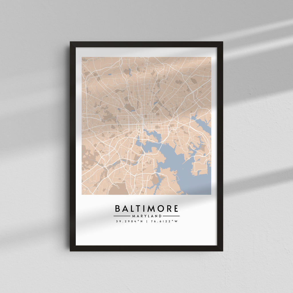 Baltimore en tonos pastel - Mapas
