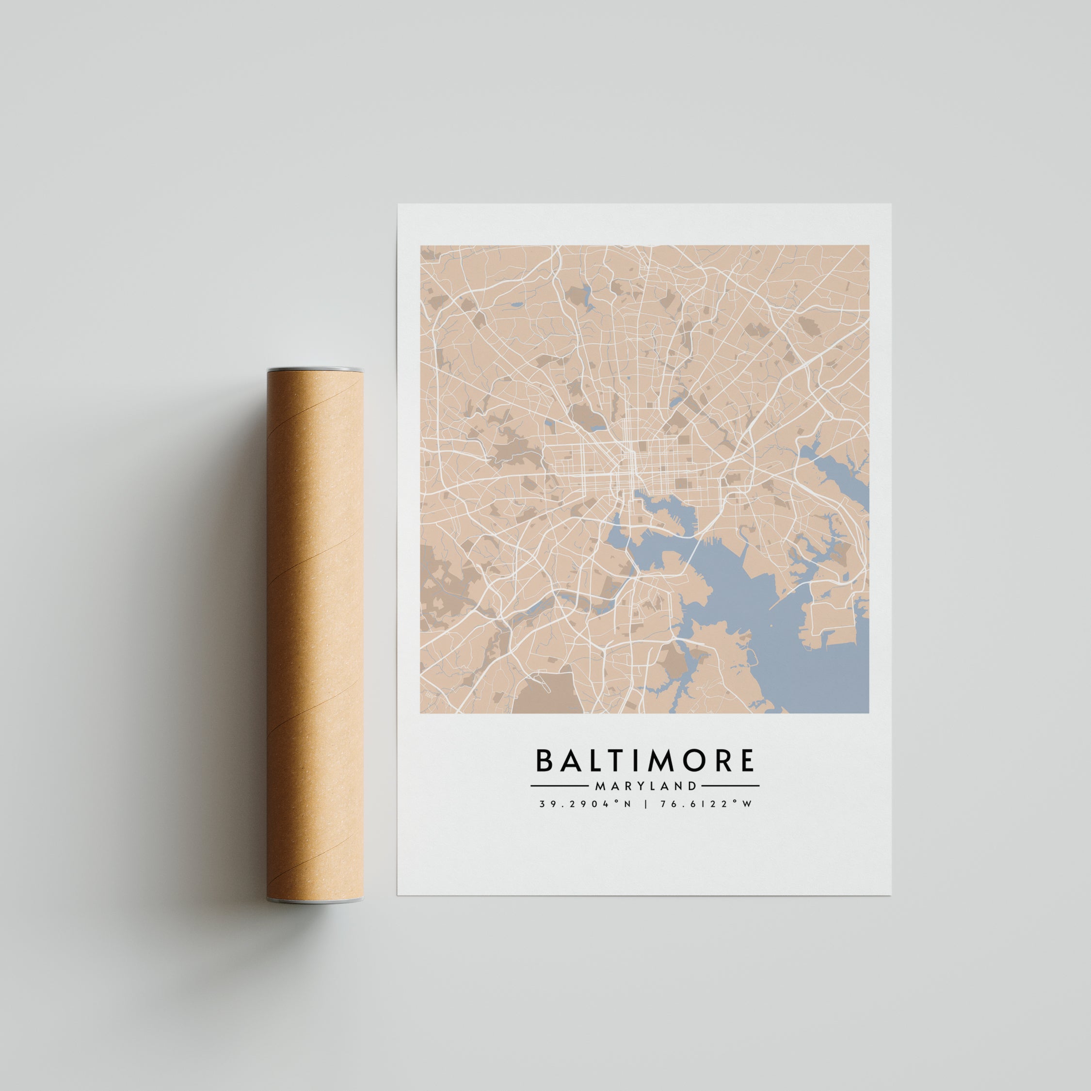 Baltimore en tonos pastel - Mapas
