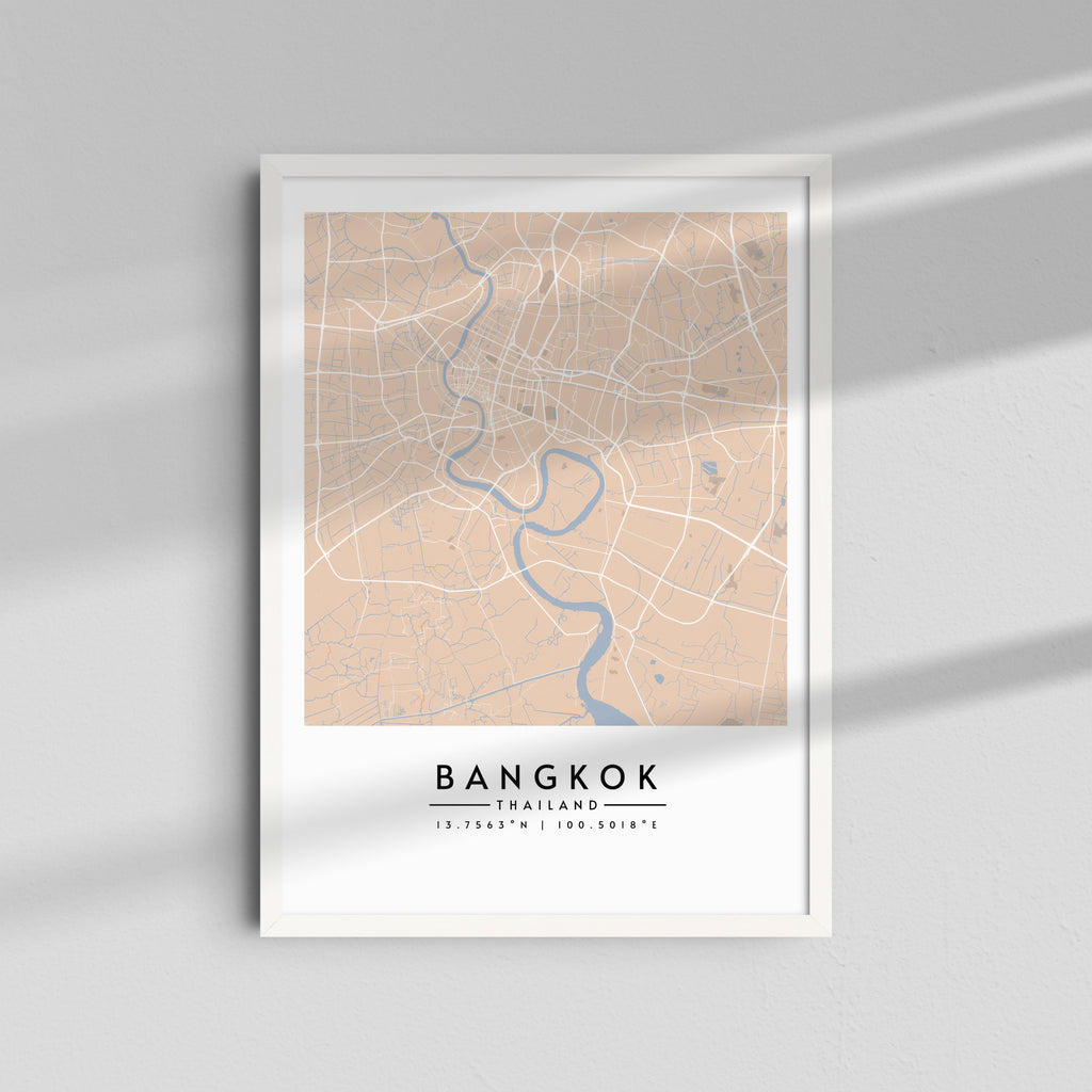 Bangkok en tonos pastel - Mapas