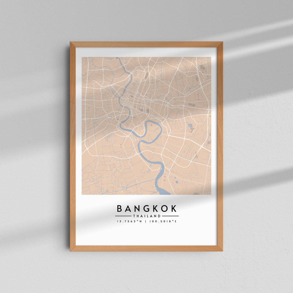 Bangkok en tonos pastel - Mapas