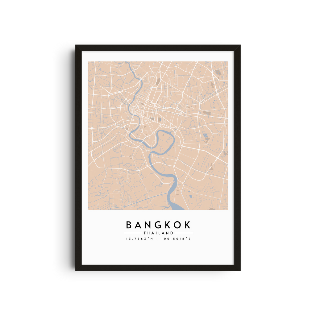Bangkok en tonos pastel - Mapas