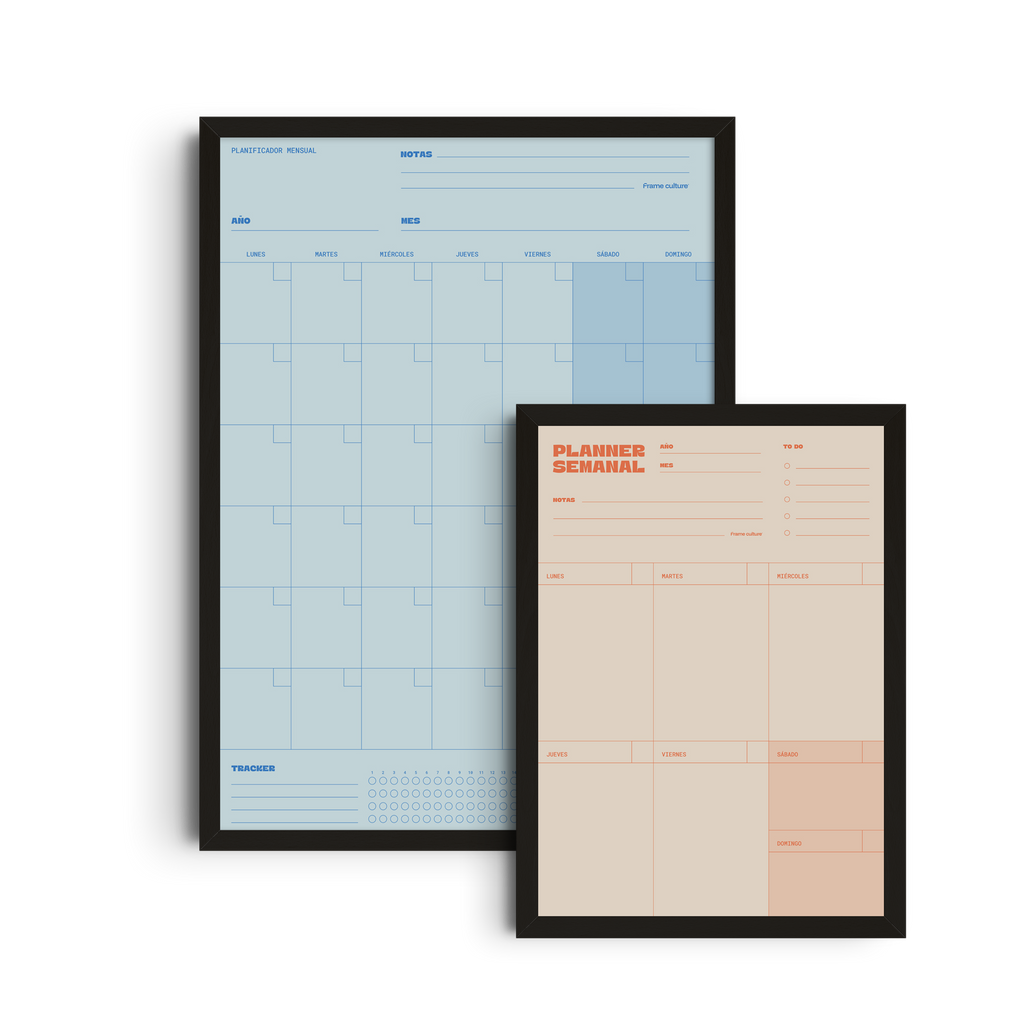 Combo Home Office: Planificador Mensual + Semanal Chico