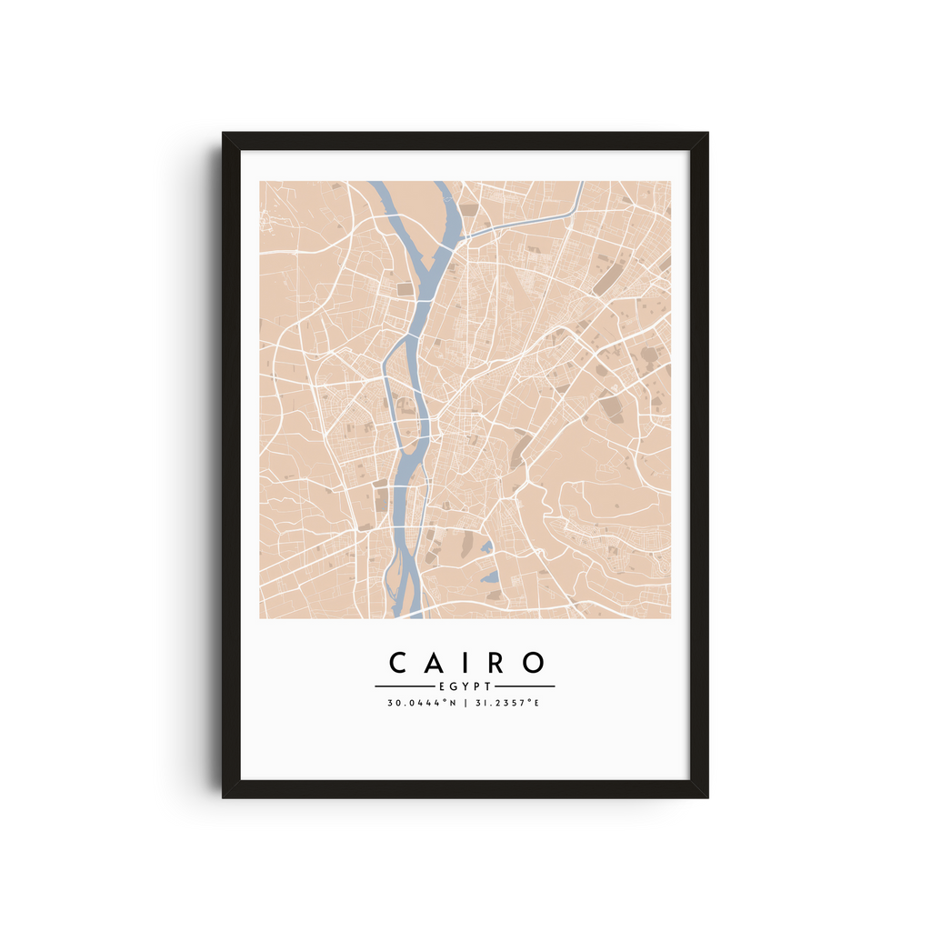 Cairo en tonos arena - Mapas