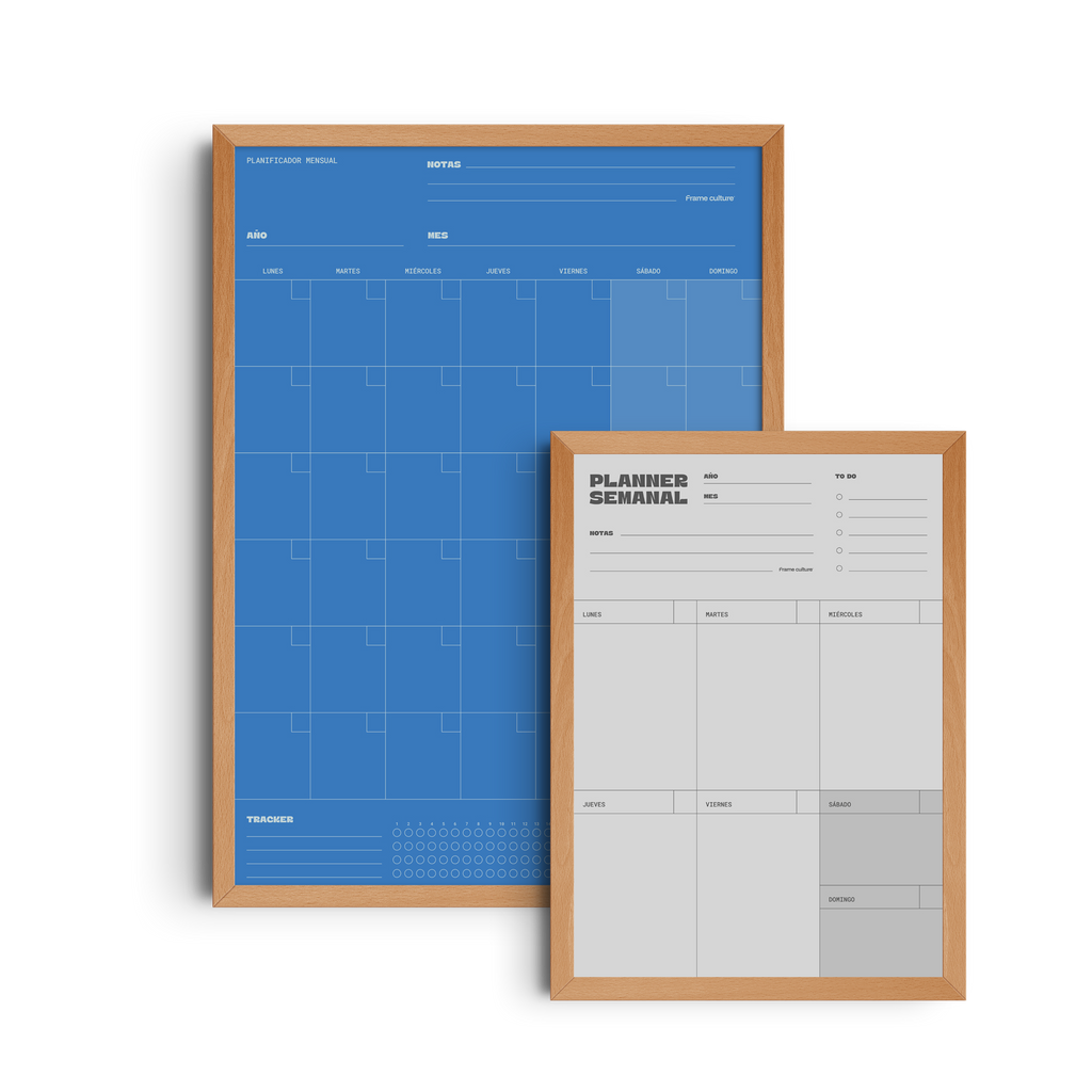 Combo Home Office: Planificador Mensual + Semanal Chico