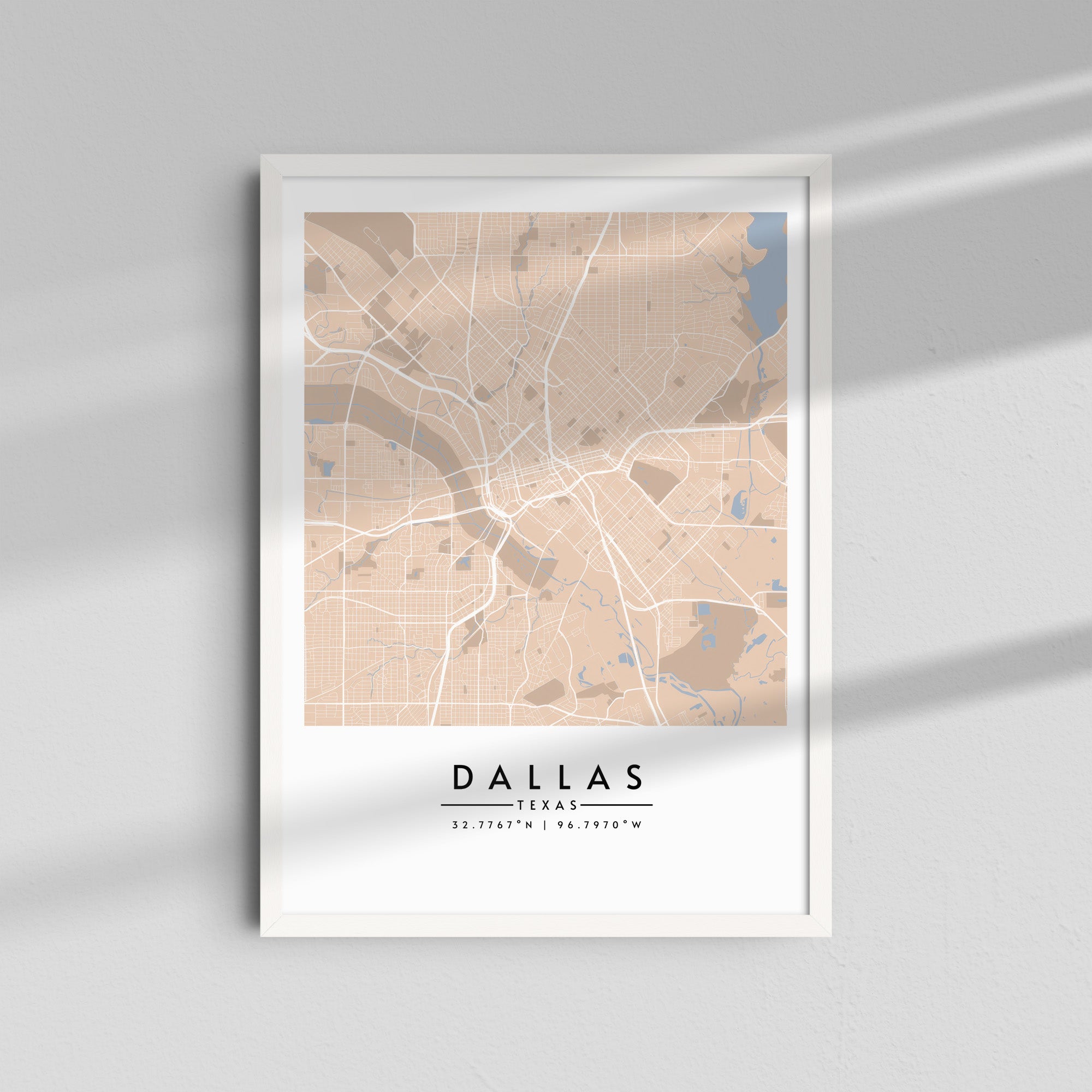 Dallas en tonos arena - Mapas