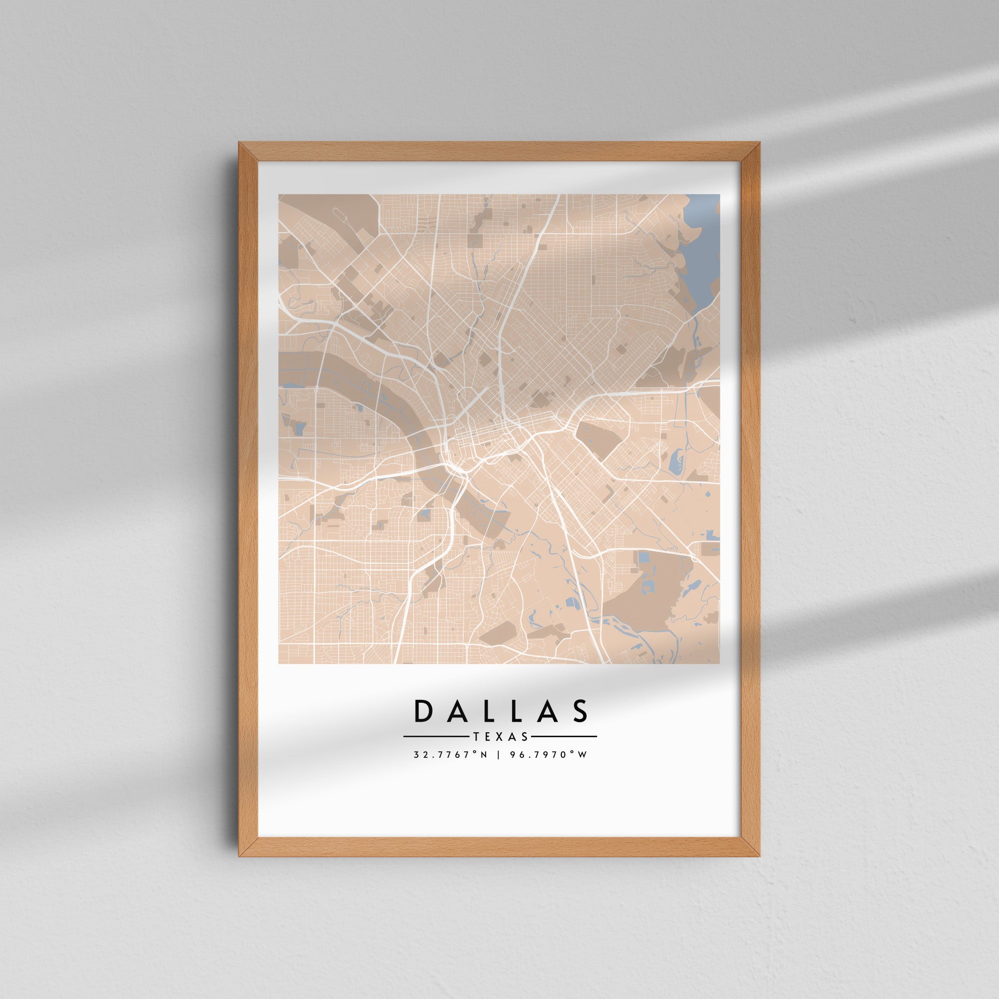 Dallas en tonos arena - Mapas
