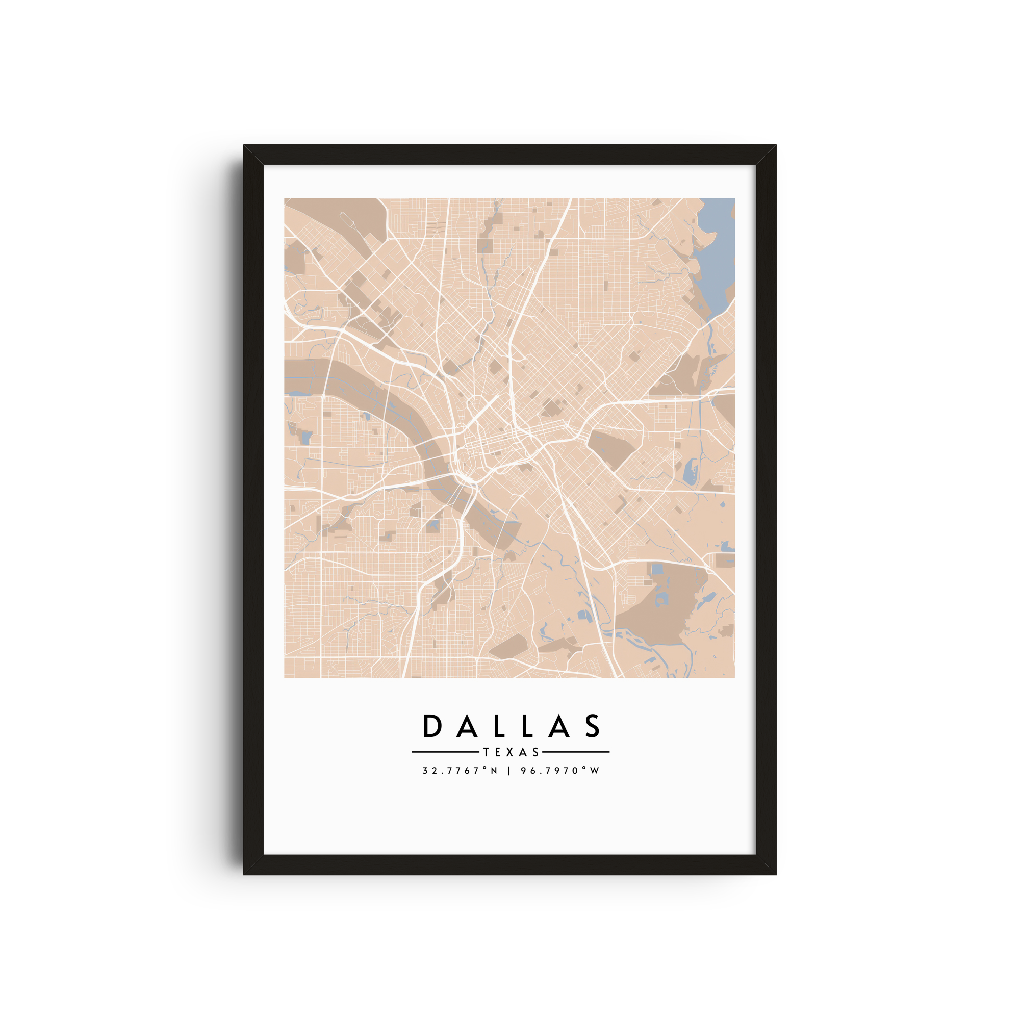 Dallas en tonos arena - Mapas