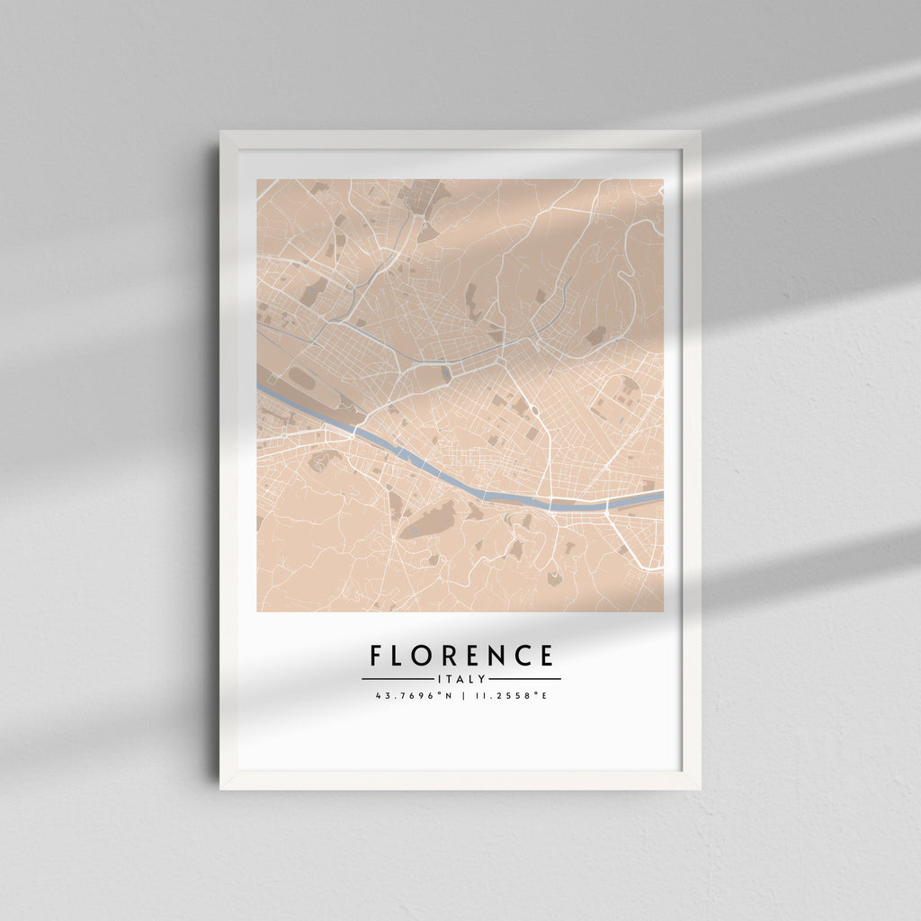Florencia en tonos sepia - Mapas