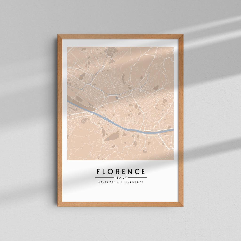 Florencia en tonos sepia - Mapas