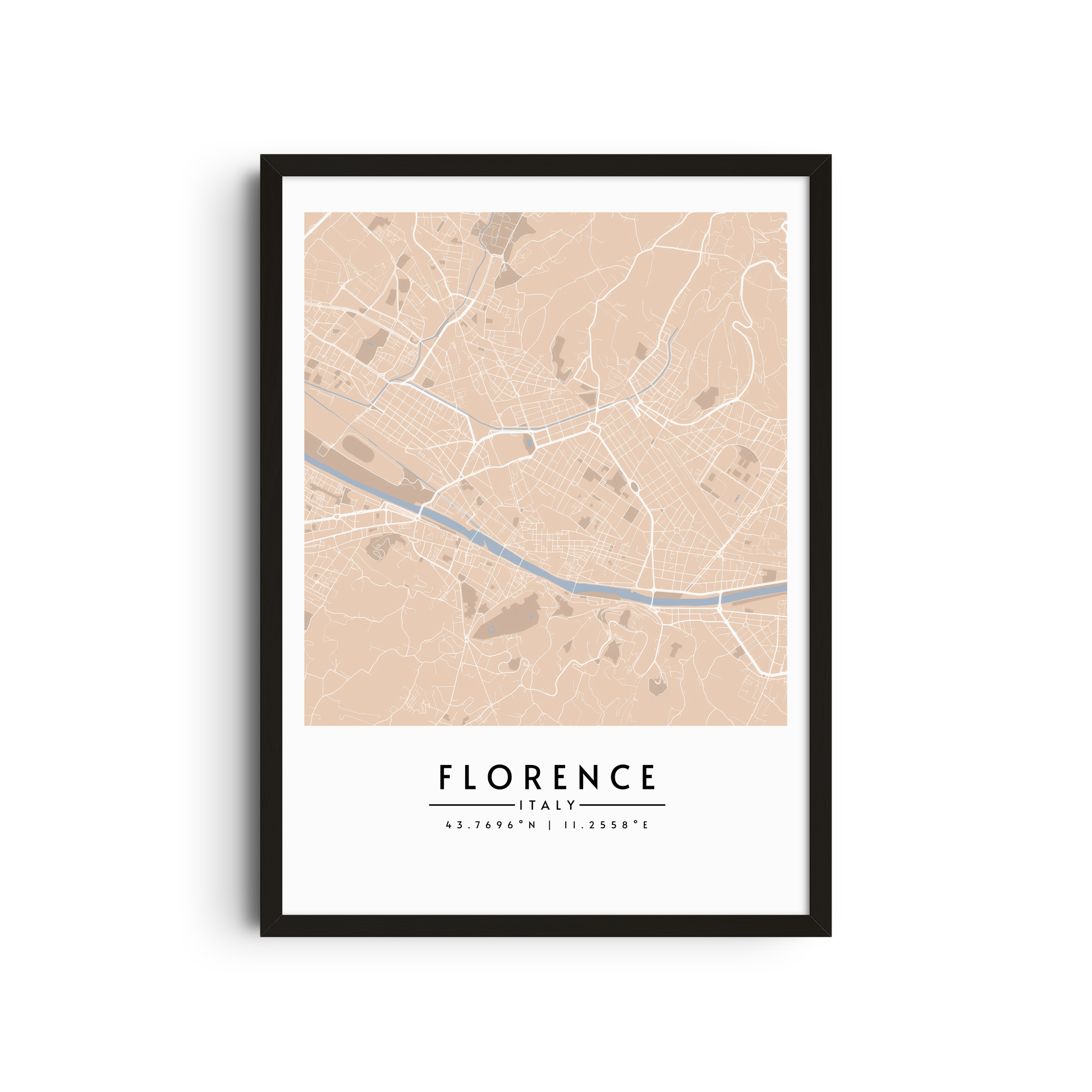 Florencia en tonos sepia - Mapas