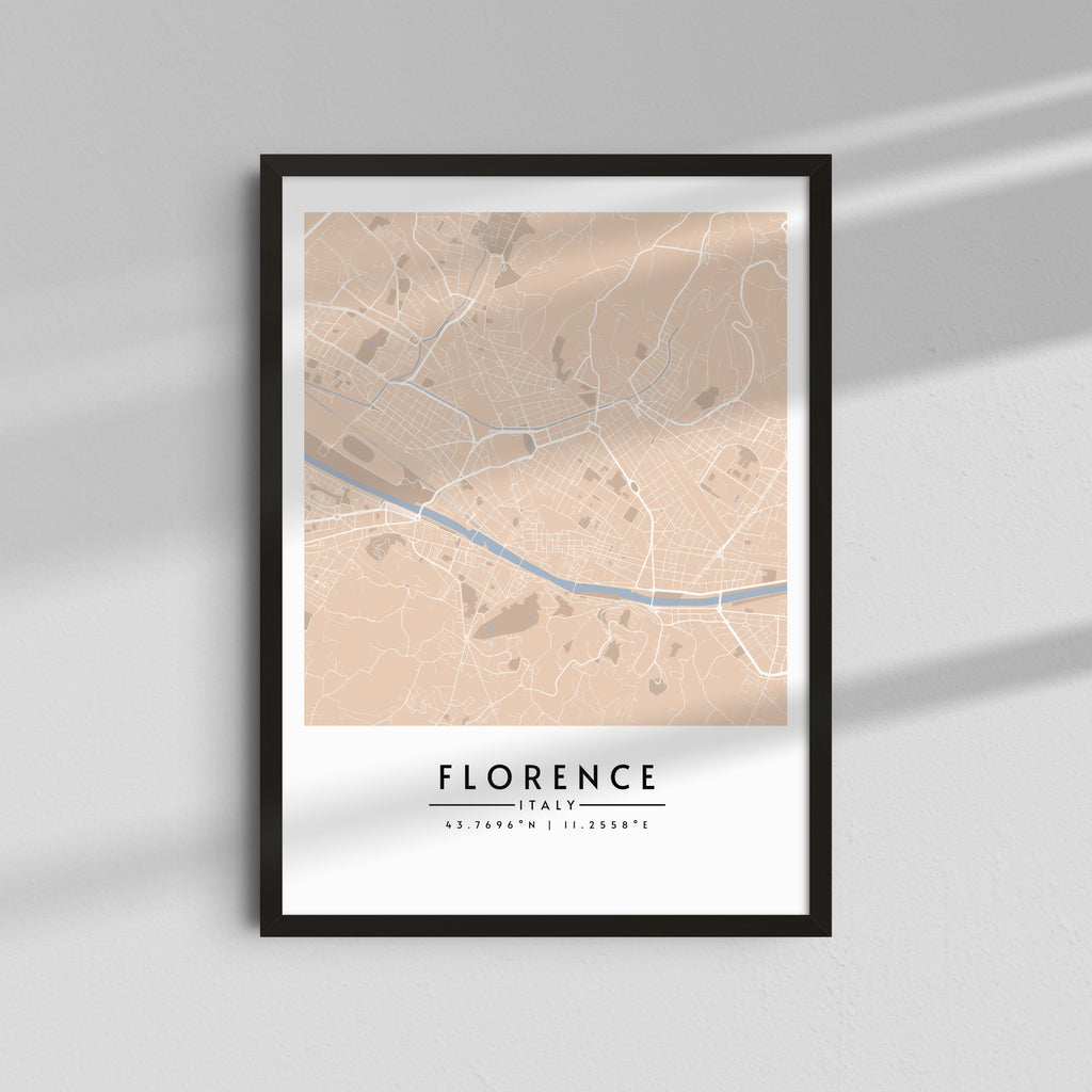 Florencia en tonos sepia - Mapas