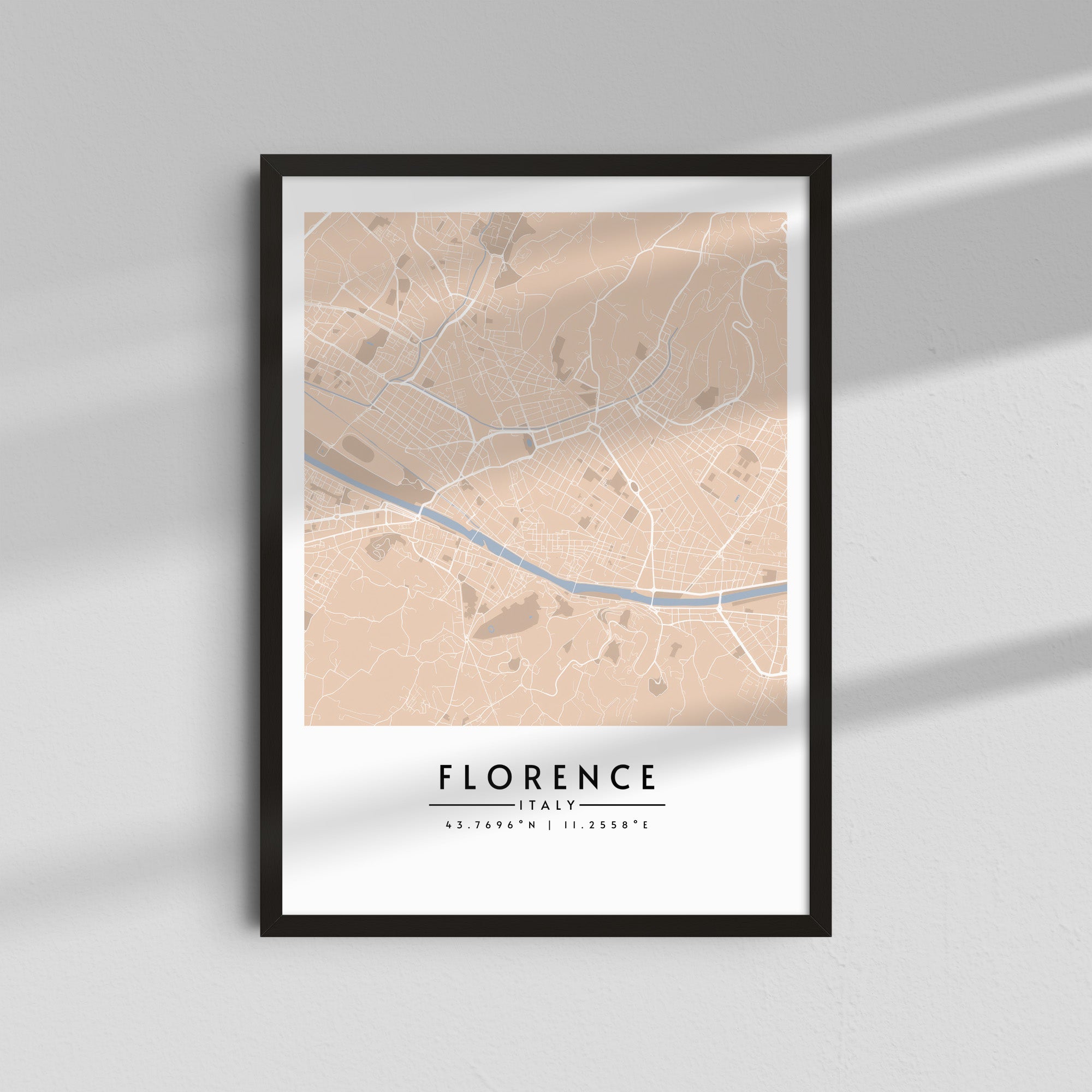 Florencia en tonos sepia - Mapas