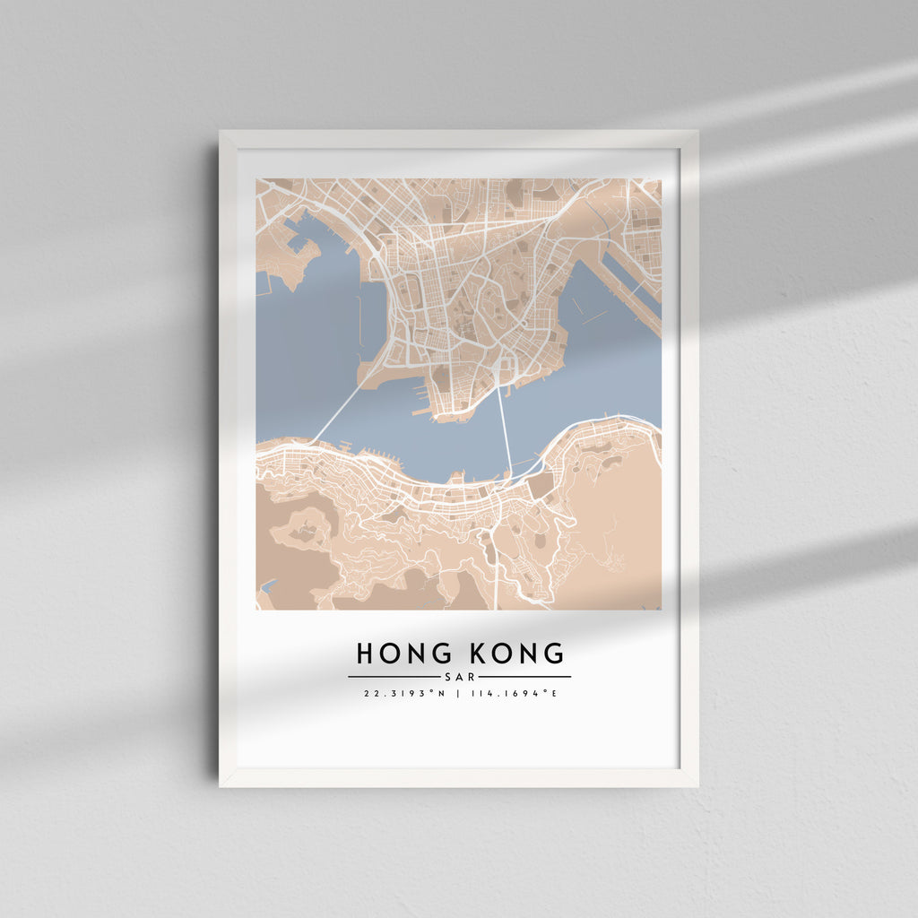 Hong Kong en sepia - Mapas