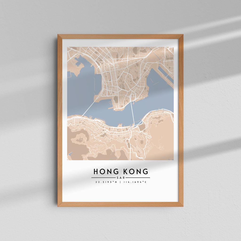 Hong Kong en sepia - Mapas