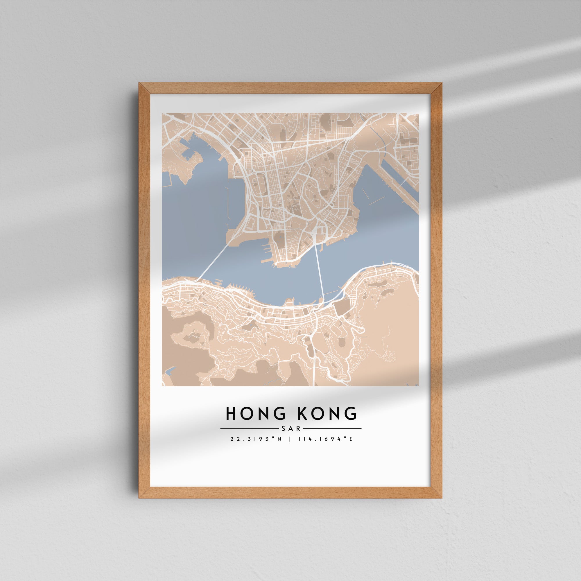 Hong Kong en sepia - Mapas
