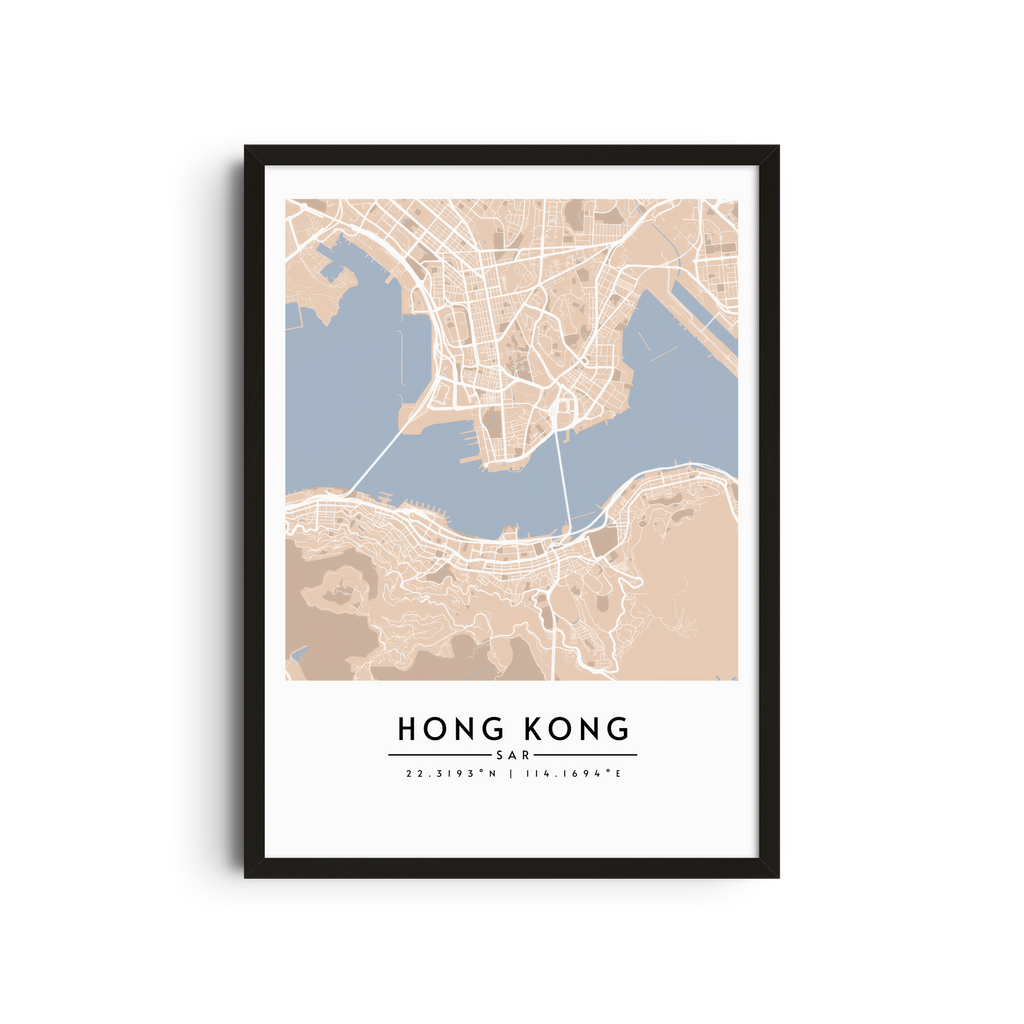 Hong Kong en sepia - Mapas