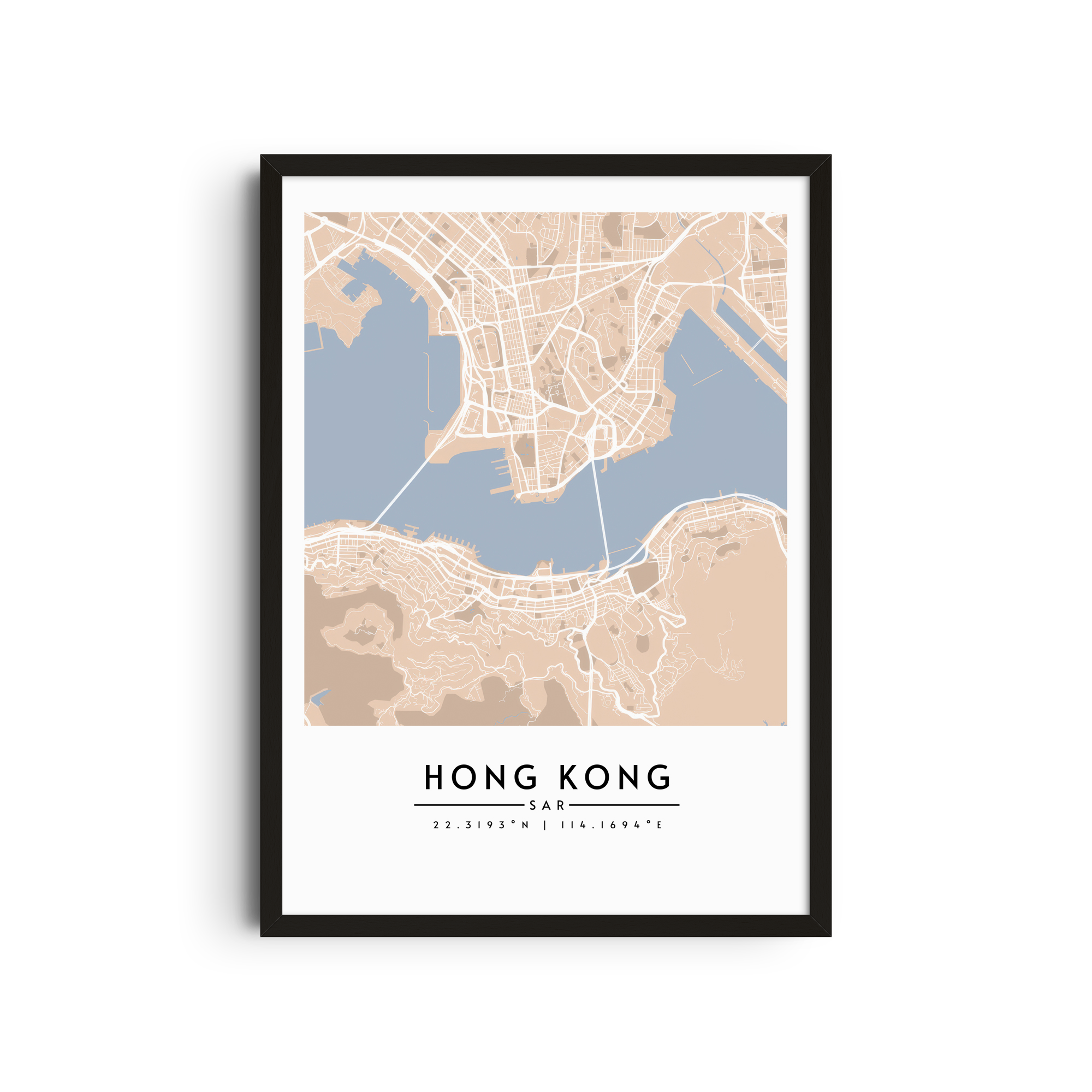 Hong Kong en sepia - Mapas