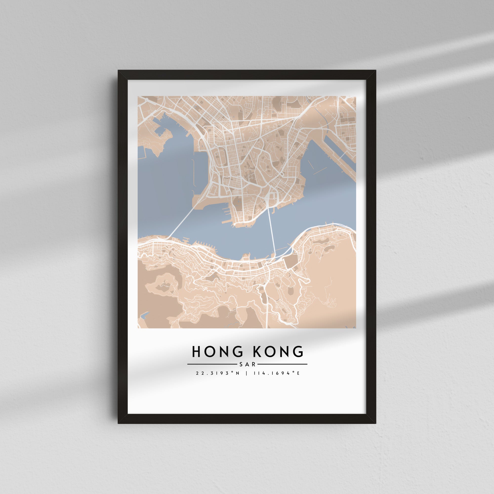 Hong Kong en sepia - Mapas
