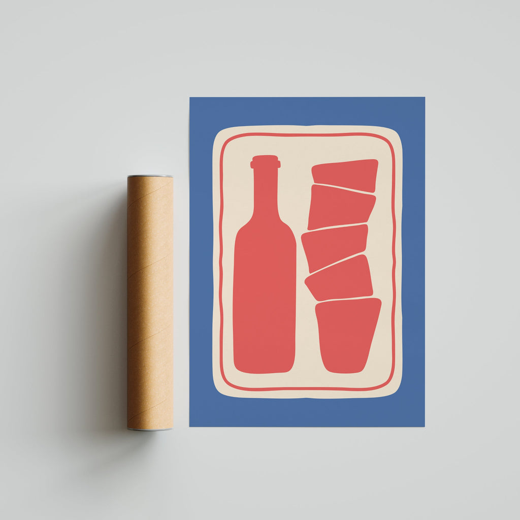 Botella y Vasos